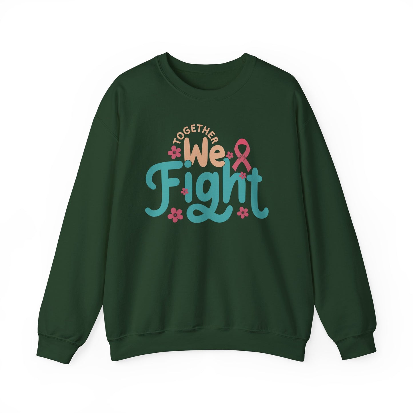 🎀🌸 Together We Fight Sweatshirt – Breast Cancer Awareness & Support Crewneck