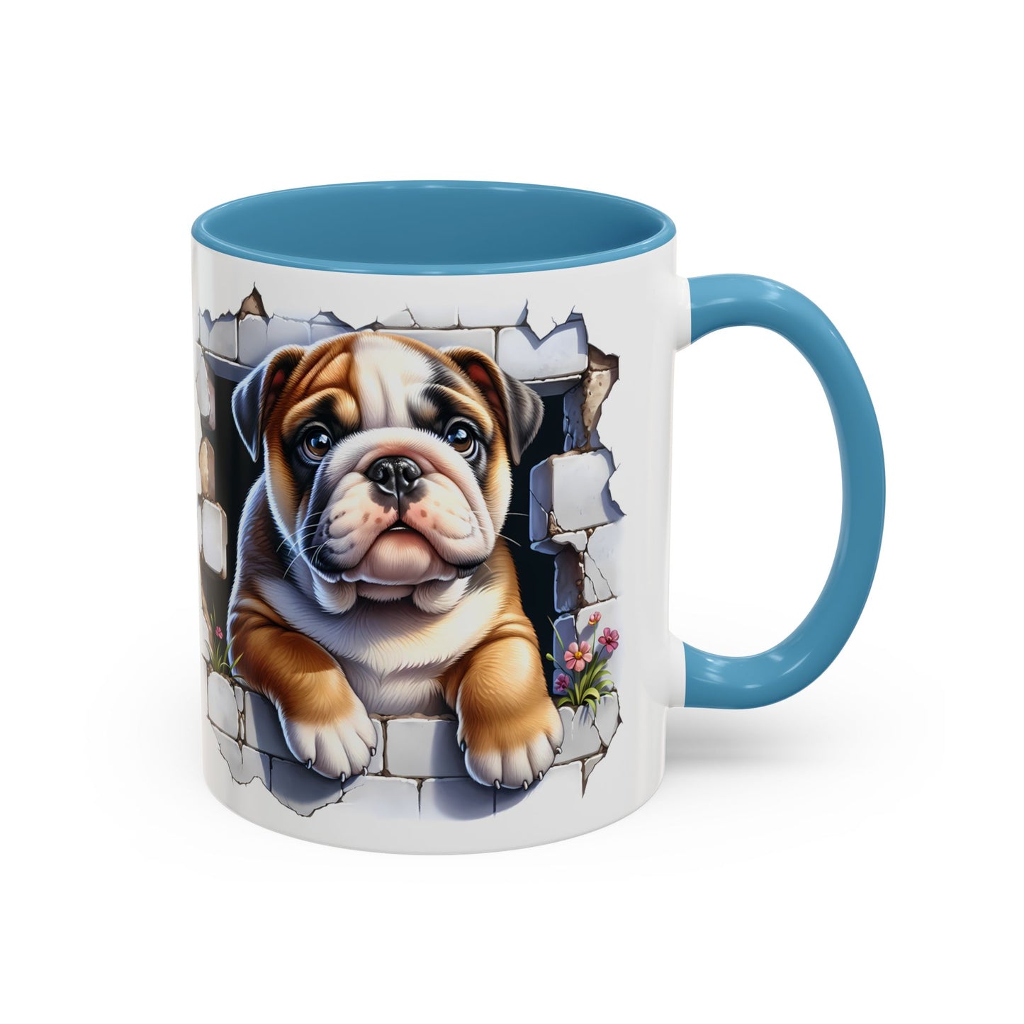 🐶☕ English Bulldog Puppy Accent Mug – Adorable Breakthrough Pup Design ✨rs (11/15oz)