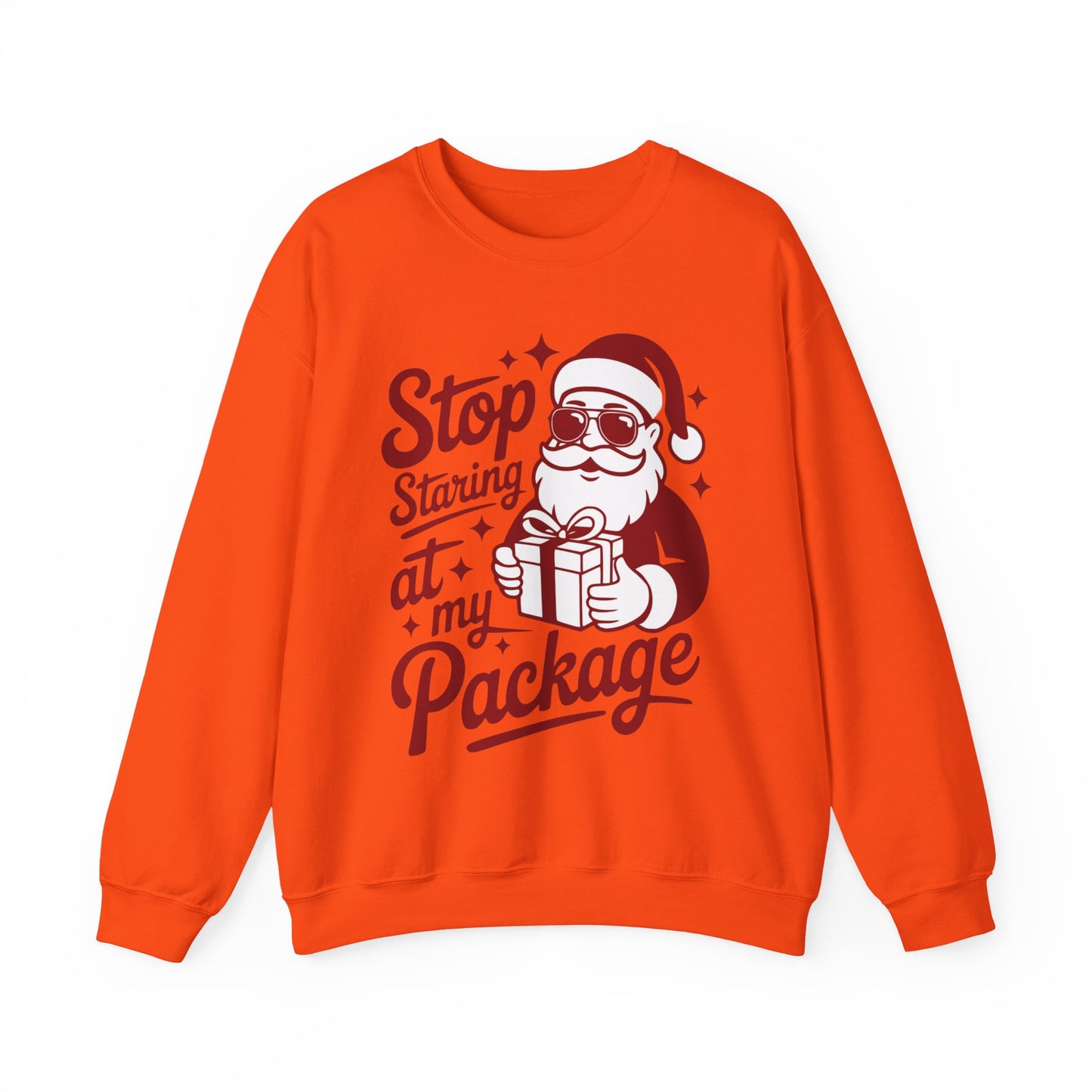 🎅🤣 Stop Staring at My Package Sweatshirt – Funny Santa Holiday Pullover