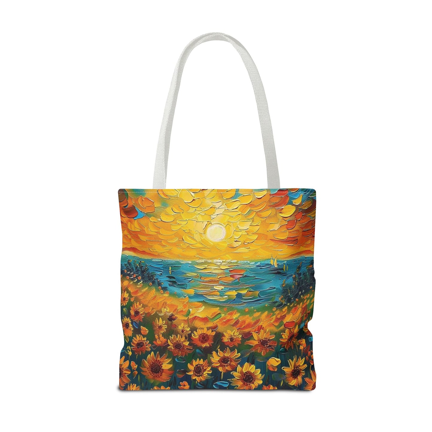 🌻 Girasoles al Atardecer – Bolso Tote Vibrante y Artístico 🌅