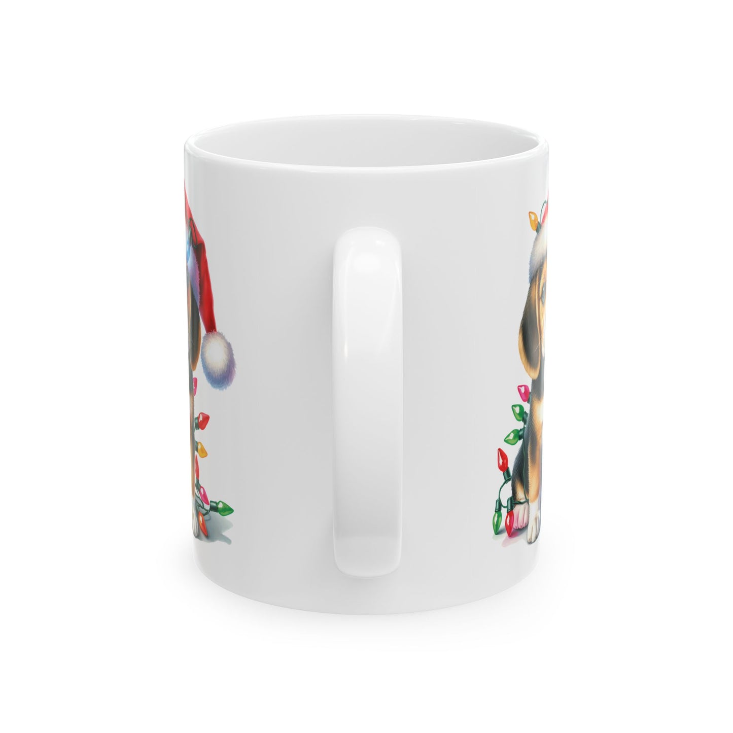 🎄 Beagle Christmas Mug – Holiday Joy with a Festive Hound 🐾