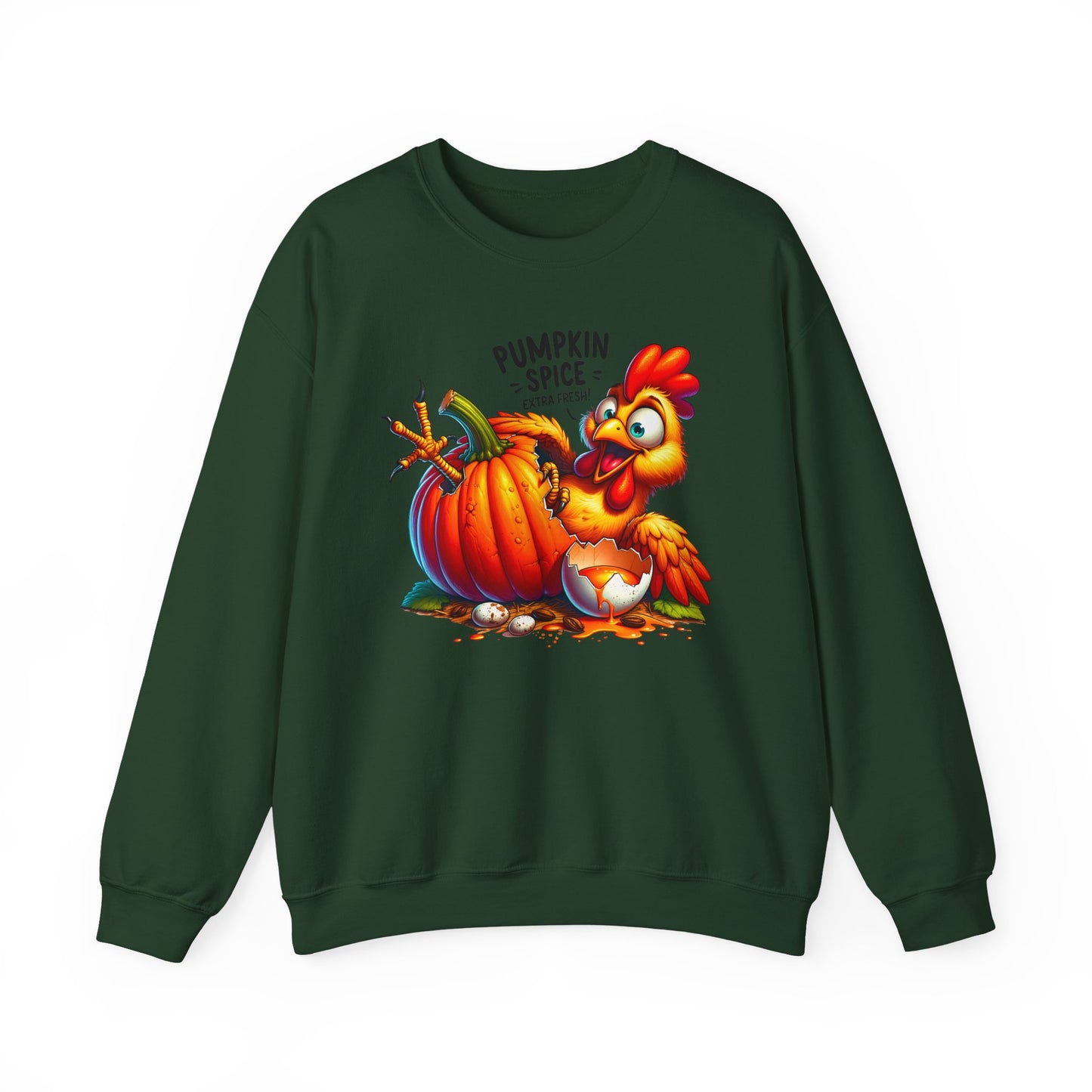 🎃🐔 Pumpkin Spice Chicken Sweatshirt – Funny Fall Extra Fresh Design 🍂