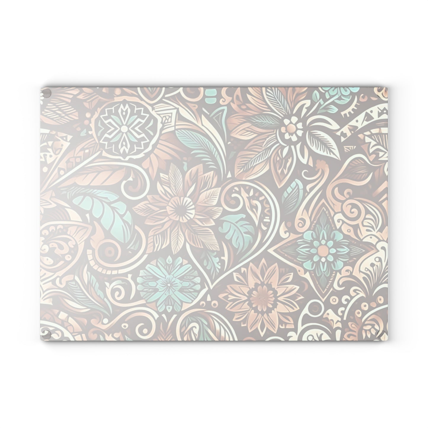🍂✨ Rustic Floral Swirl Cutting Board – Vintage Charm for Your Kitchen ✨🌿