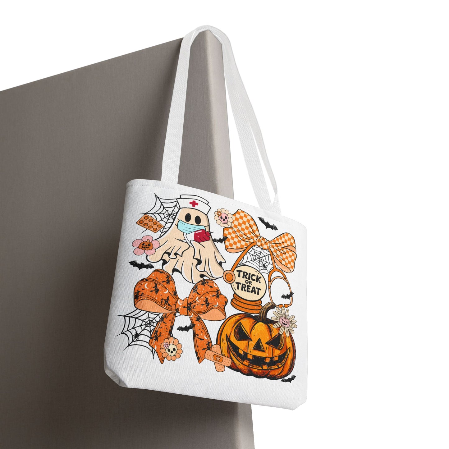 🩺 Nurse Ghost Tote Bag – Spooky Season Meets Healthcare Heroes 👻👜