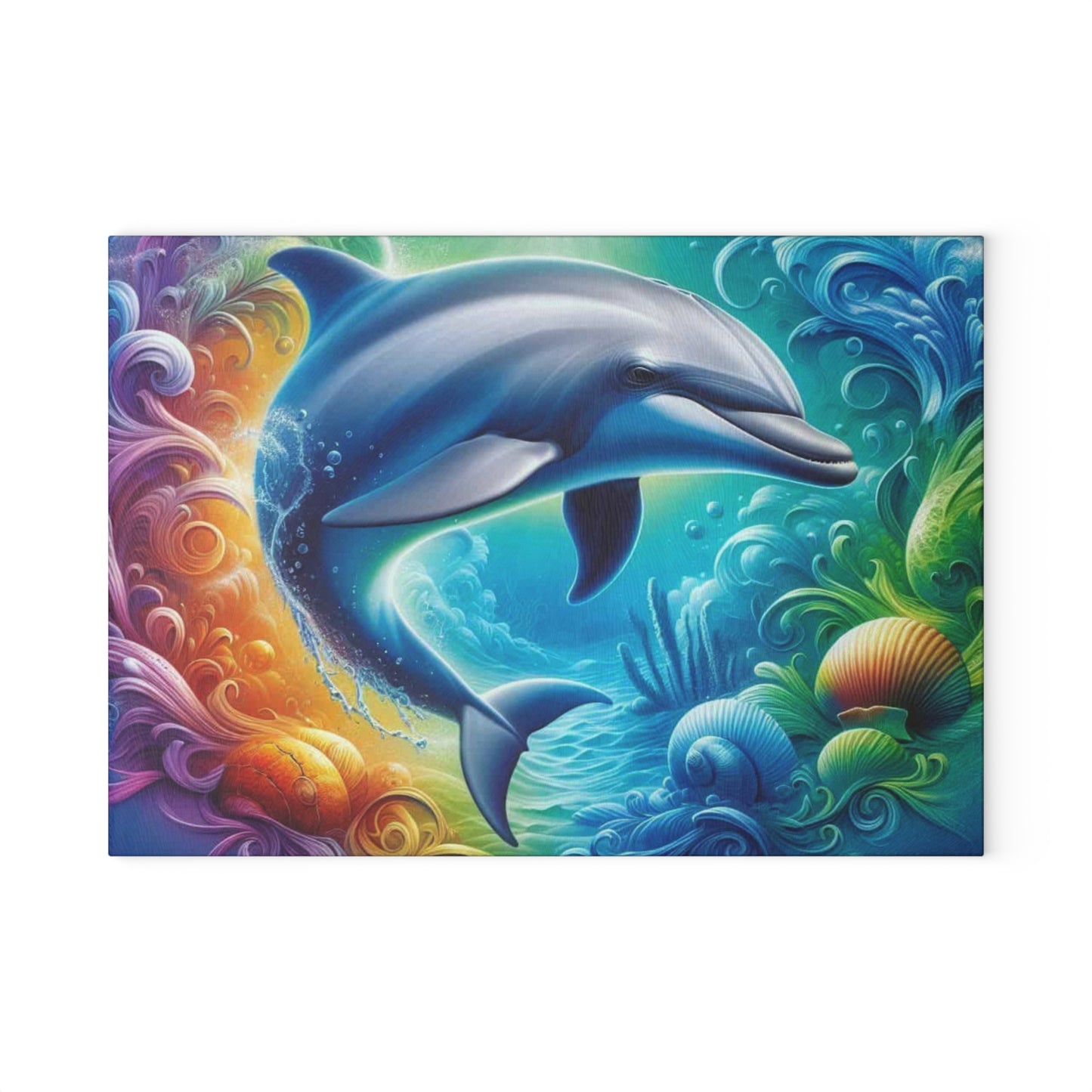 🐬🌊 Vibrant Dolphin Splash Cutting Board – Ocean Magic for Your Kitchen