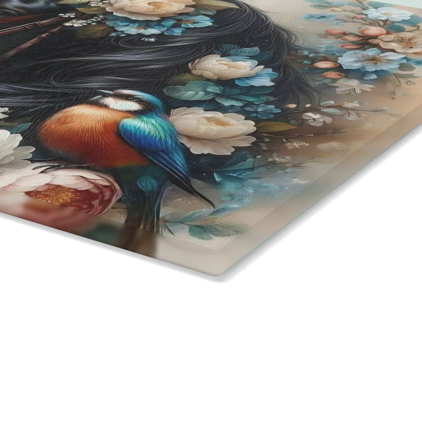 Hermosa tabla de cortar de caballo, tabla de cortar de vidrio templado, tabla de charcutería, tabla de cortar, regalo de inauguración de la casa, tabla de cortar personalizada