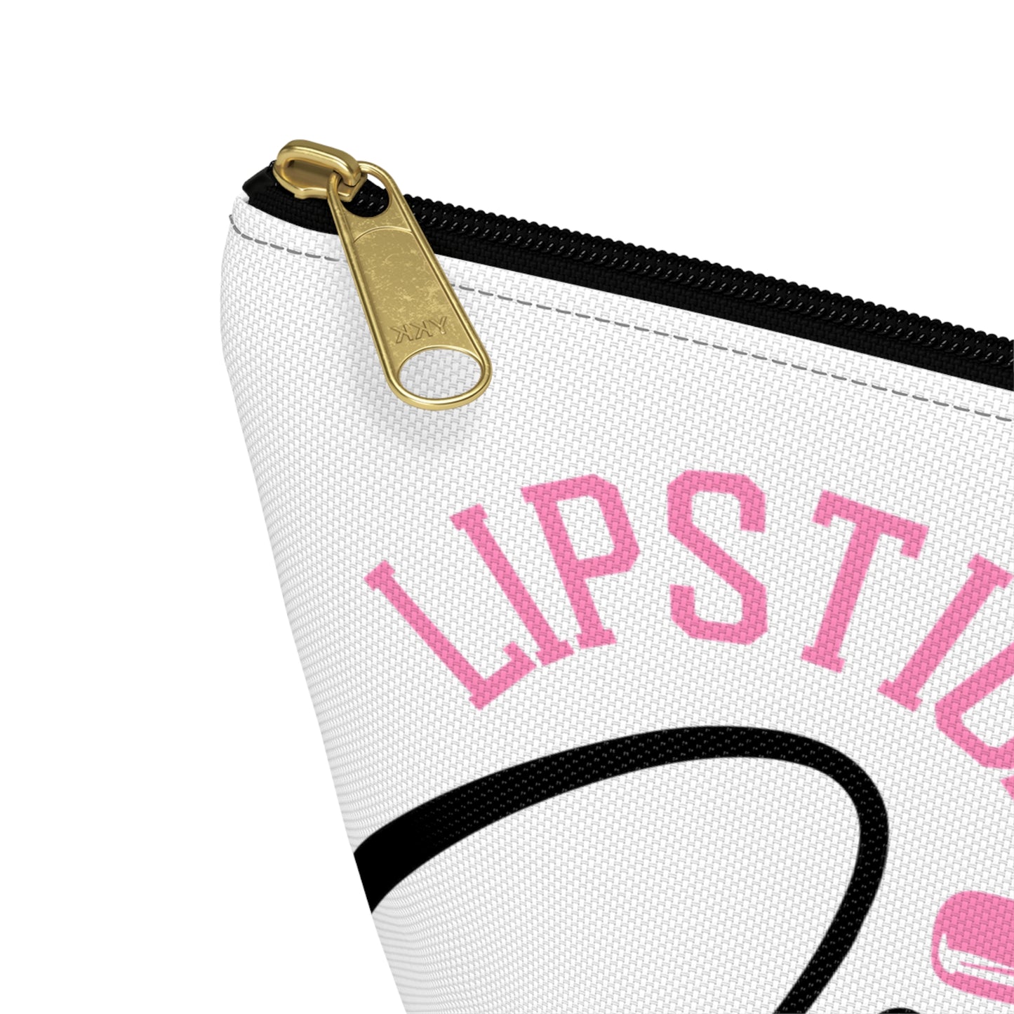 Accessory Pouch – "Lipstick Junkie" Pink Makeup Bag