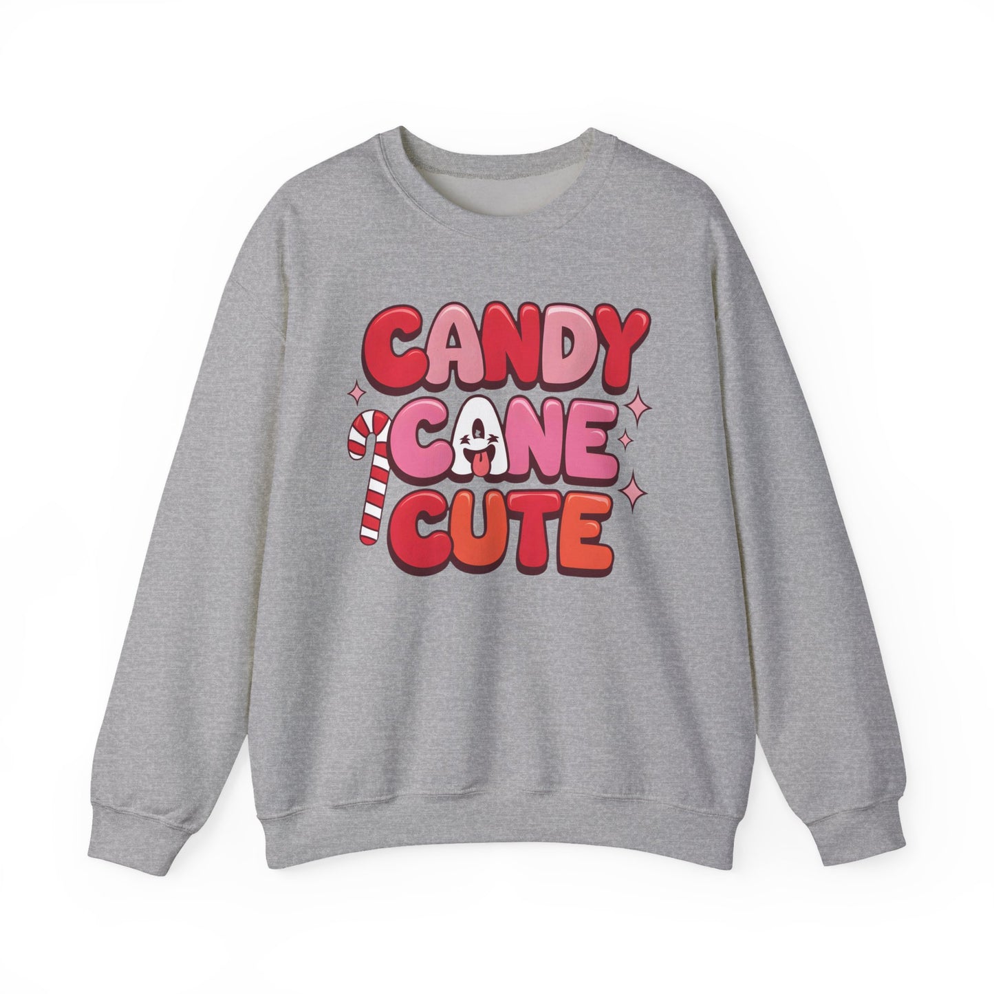 🎀🍭 Candy Cane Cute Women’s Christmas Sweatshirt – Soft, Cozy & Playful Holiday Style