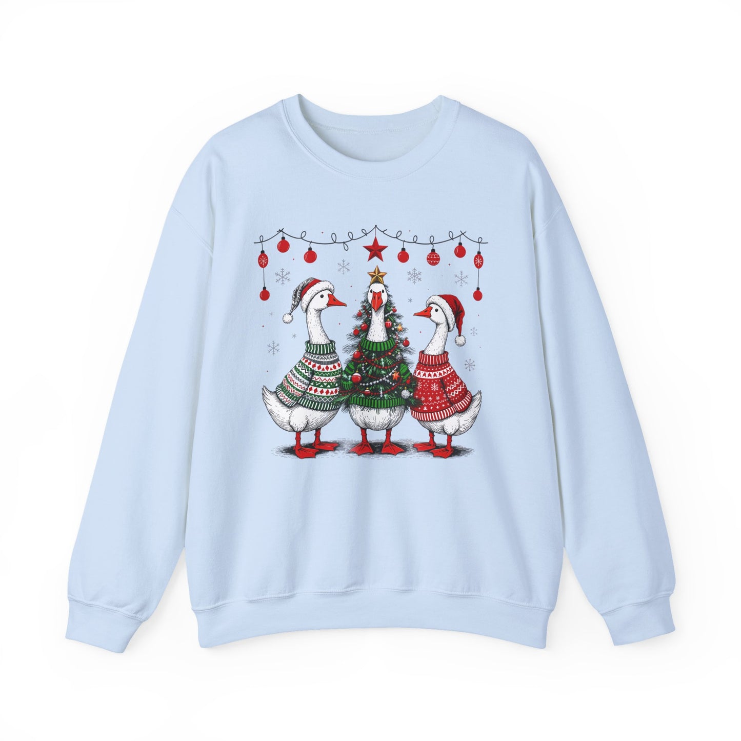 🎄🪿 Goosemas Sweater Flock Sweatshirt – Festive Geese in Cozy Knits