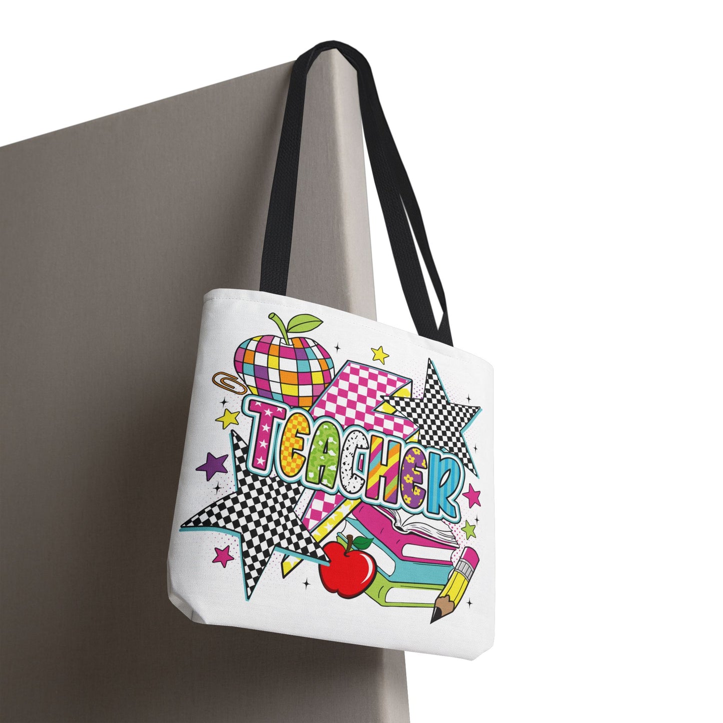 🌟 Bright Teacher Stars Tote – Bold Style for the Best in Class 🍎
