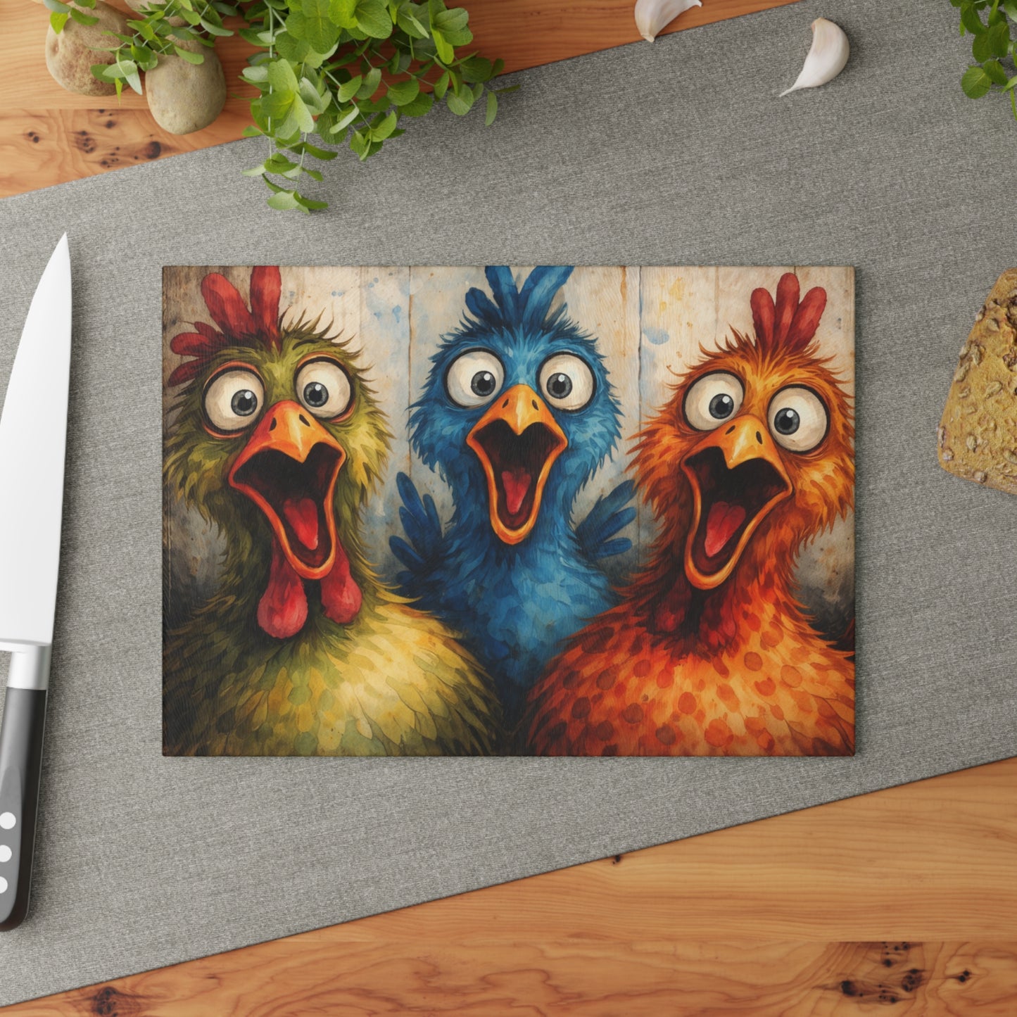 Colorful Chicken Farmhouse Art