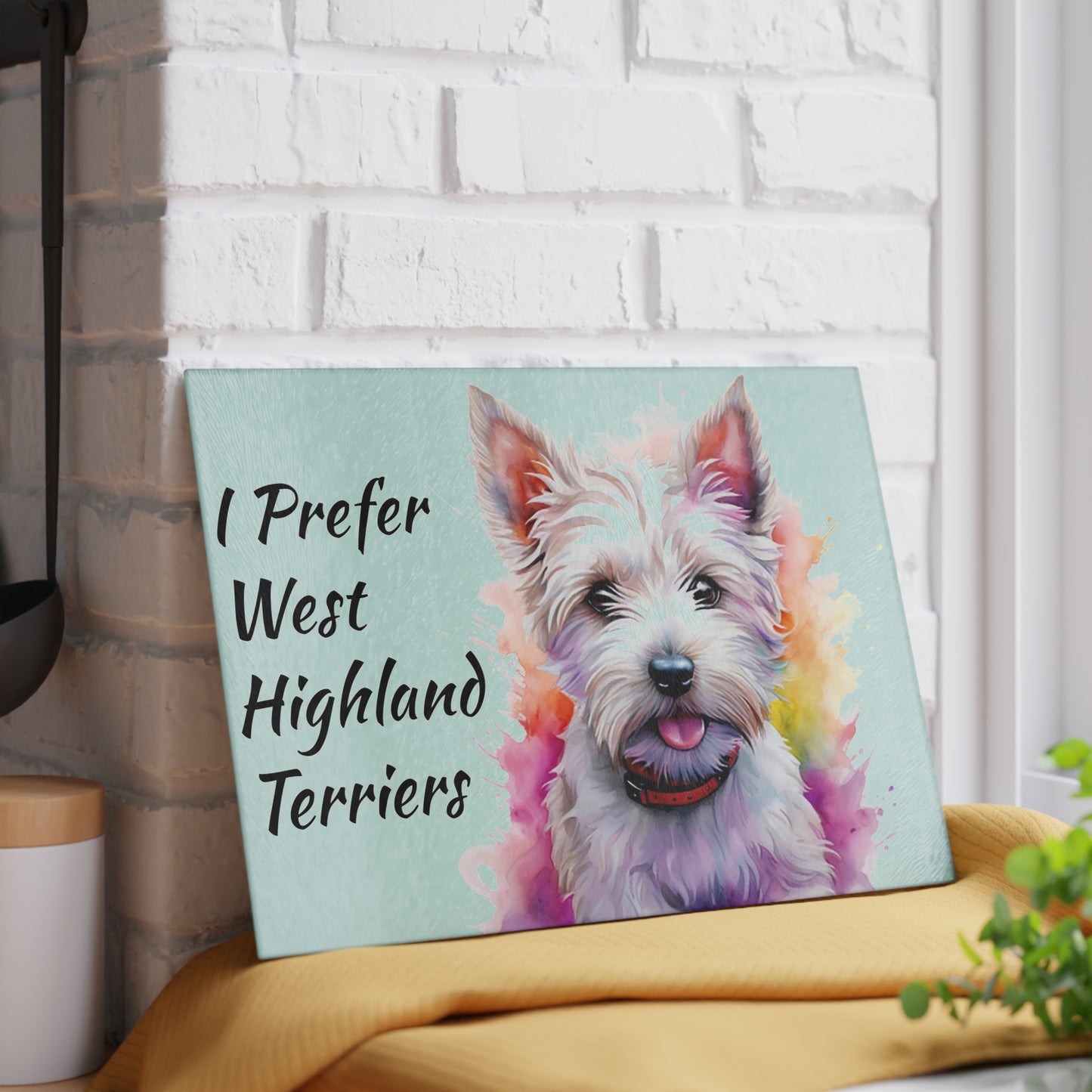 Tabla de cortar para West Highland Terrier, tabla de cortar para Westie, regalo para West Highland Terrier, regalo para Westie, me encantan los Westies, regalos para amantes de los perros
