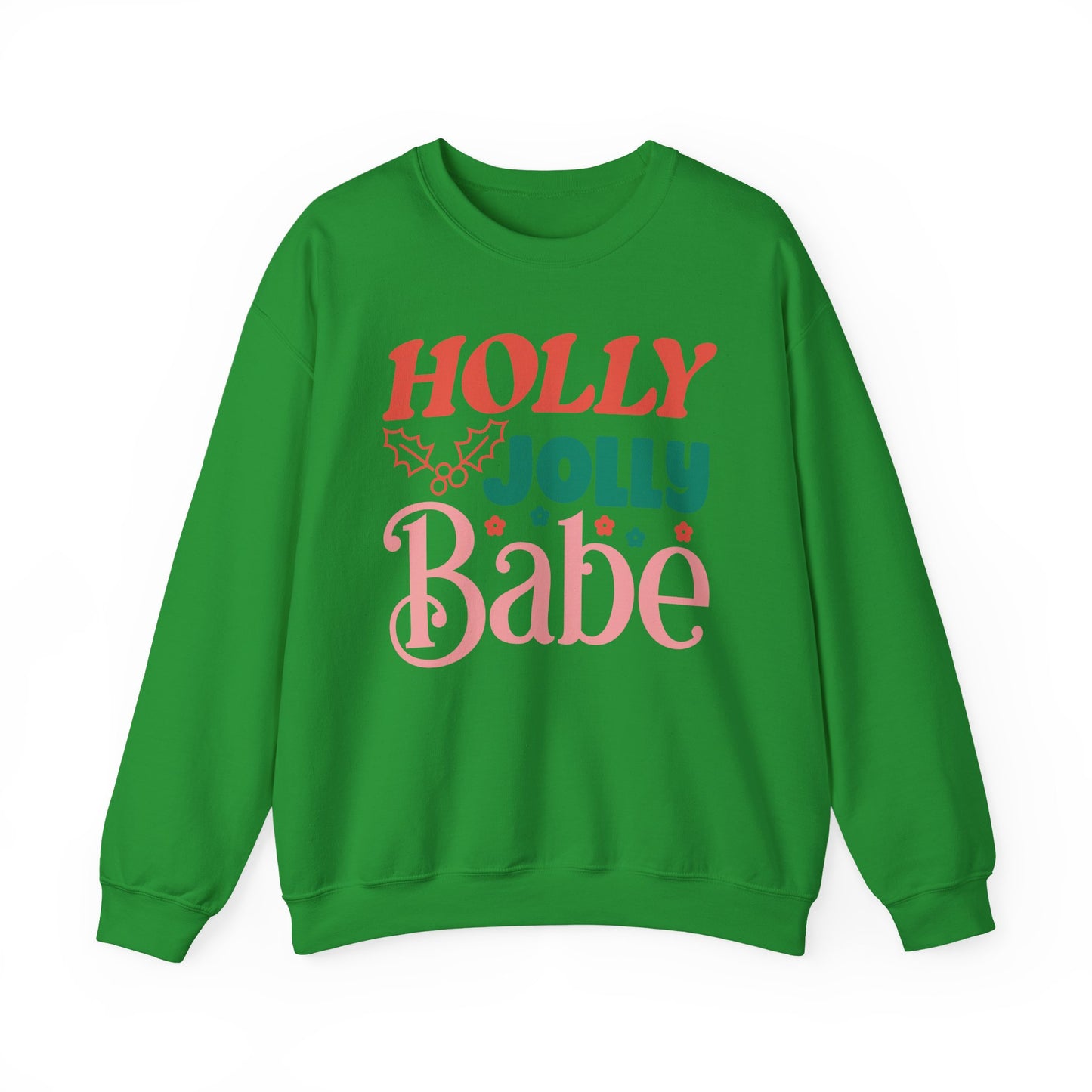 🎀✨ Holly Jolly Babe Retro Crewneck – Cute, Cozy & Festive