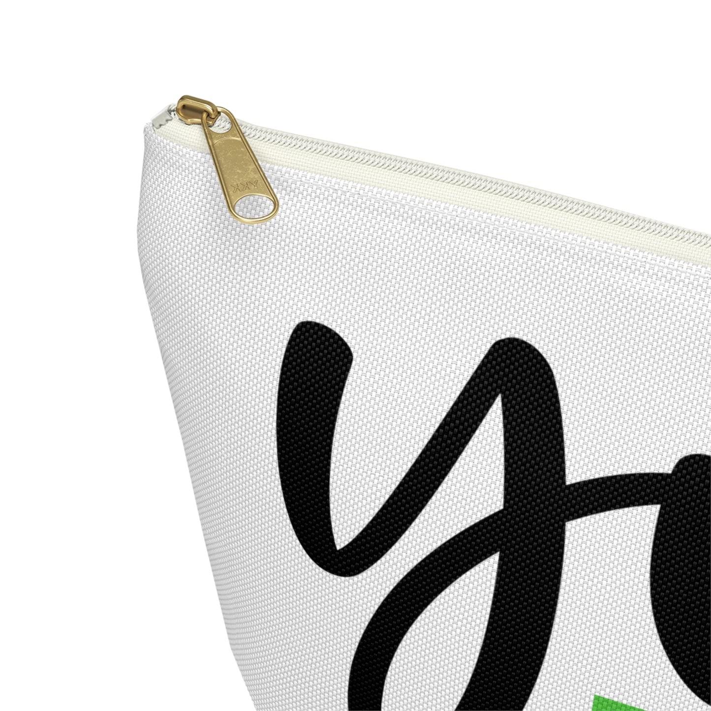 Accessory Pouch – "You Look Lovely Today" Green Makeup Bag