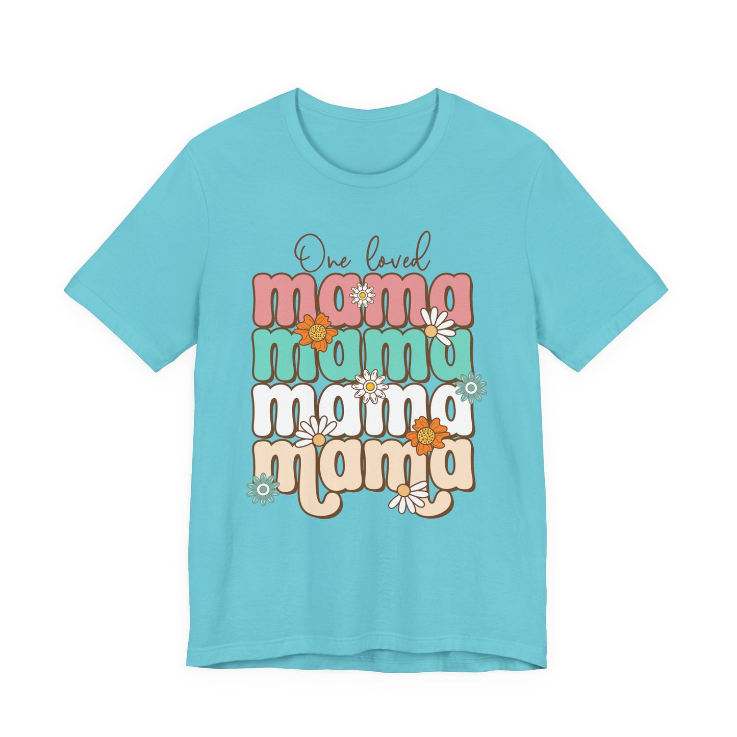 👕 Mama, Mama, Mama, Mama Boho-Style T-Shirt – Joyful Chaos of Motherhood 🌿