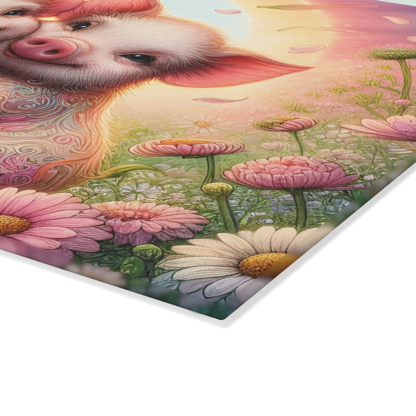 🐷🌸 Piglet Pals Cutting Board – Whimsical Farmhouse Charm for Your Kitchen 🌞