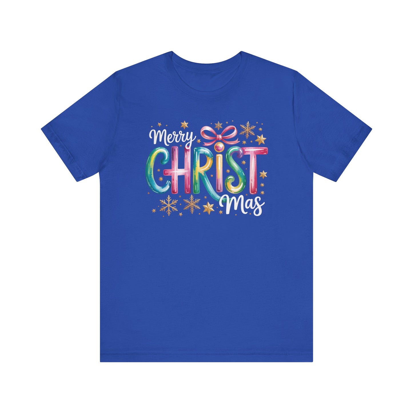 🎄✨ Merry Christmas Glow Lettering T-Shirt – Festive & Bright Holiday Style 🎁🌟