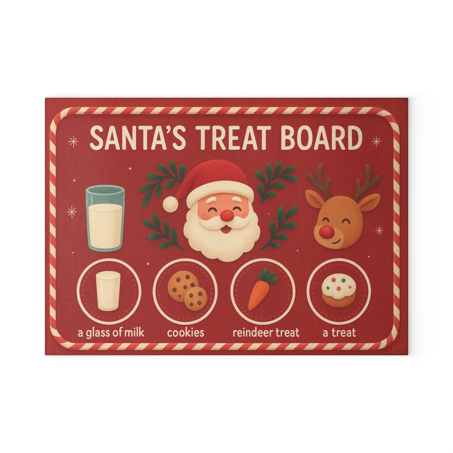 Santa’s Treat Board – Cozy Christmas Eve Charm for Your Holiday Kitchen 🎅🥛✨