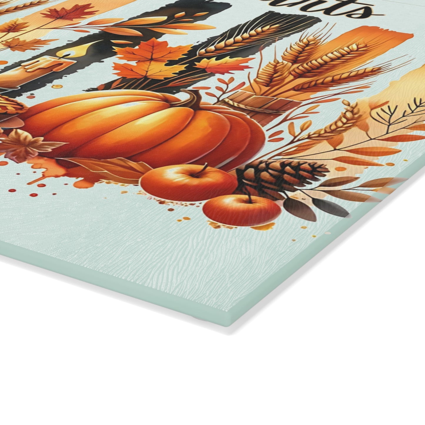 🦃🍂 Thankful Hearts Gather Here Cutting Board – Warm Autumn Charm for Your Kitchen 🕯️🥧