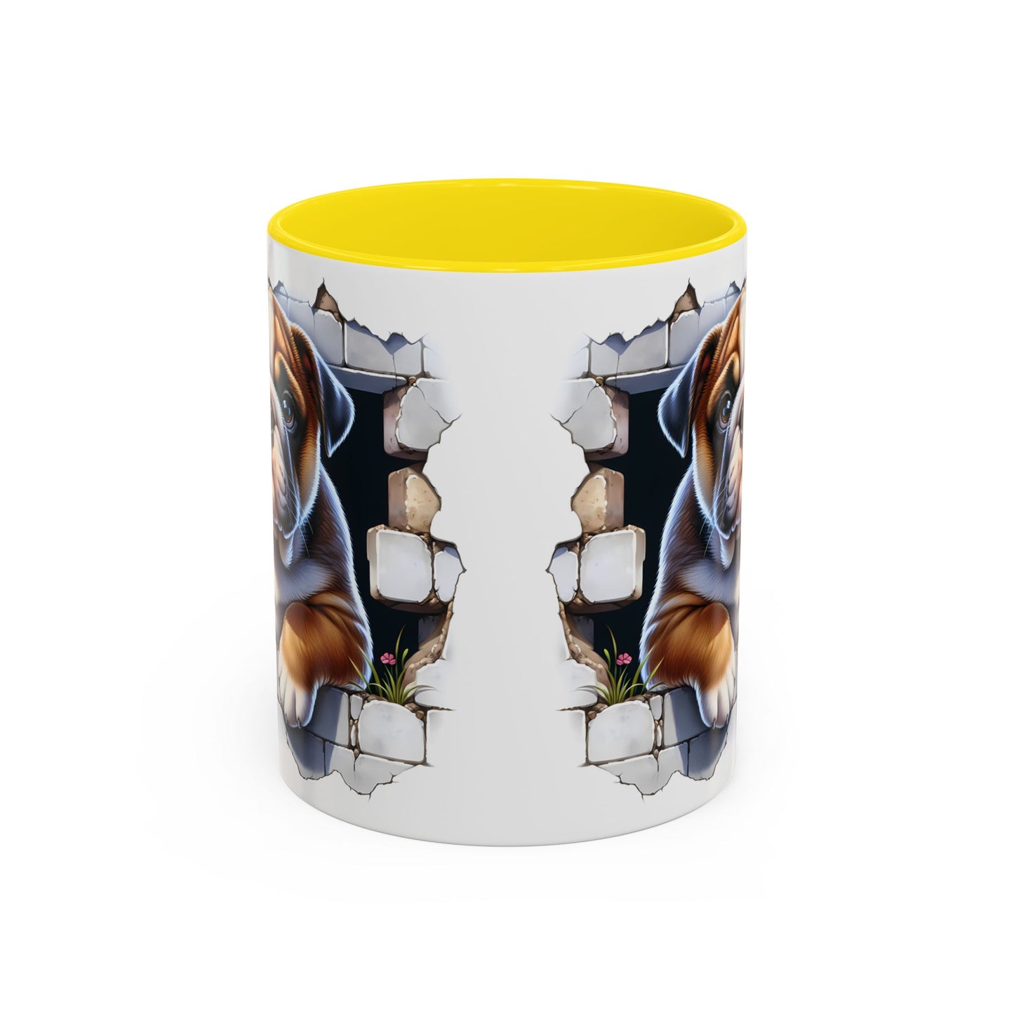 🐶☕ English Bulldog Puppy Accent Mug – Adorable Breakthrough Pup Design ✨rs (11/15oz)