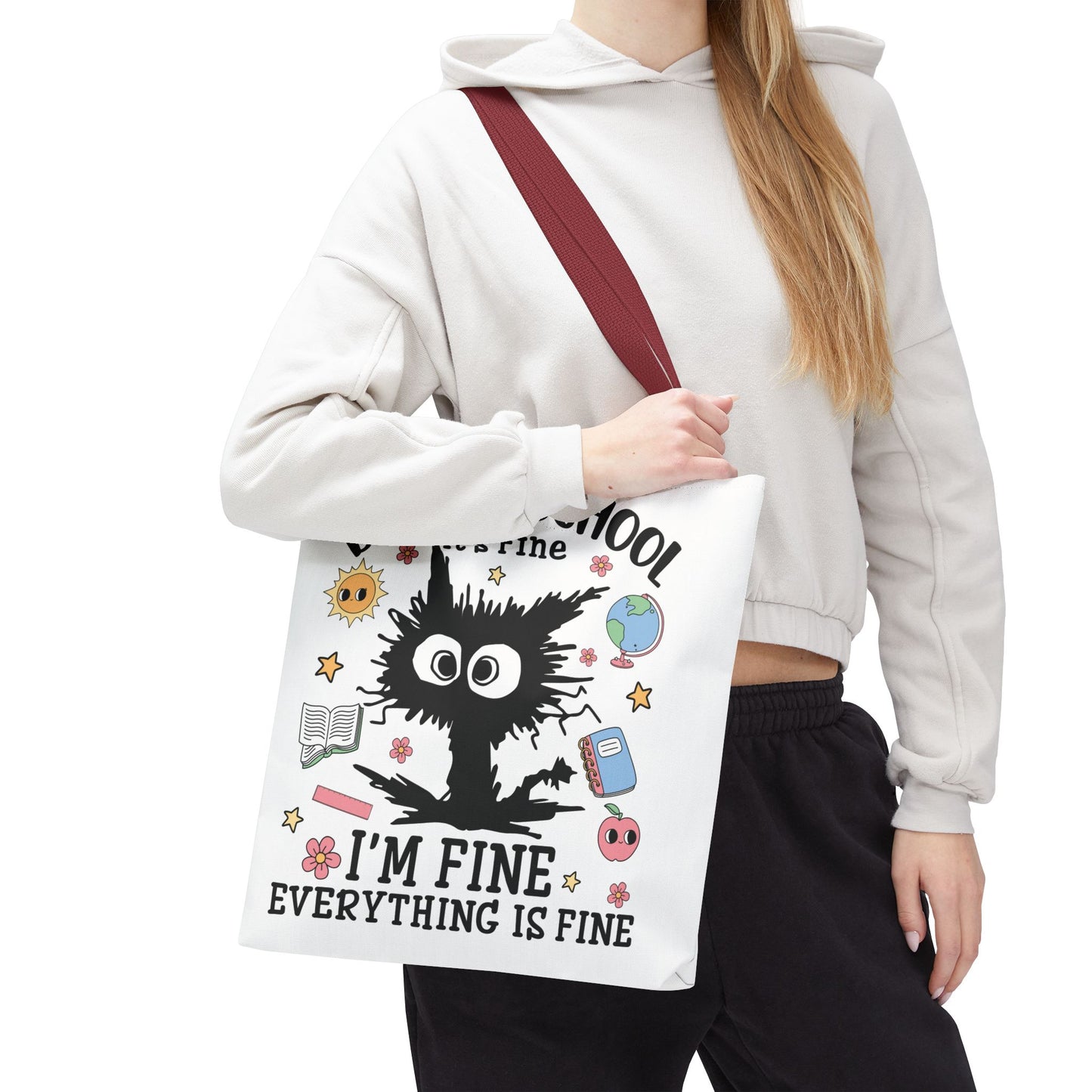 👀 I See Smart People Tote – Kawaii School Vibes with a Clever Twist 🍎