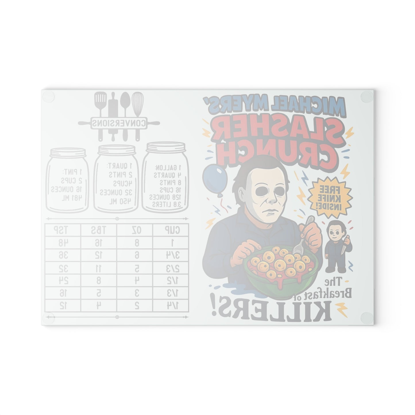 🔪 Slasher Crunch Cutting Board – The Breakfast of KILLERS! 😱🥣