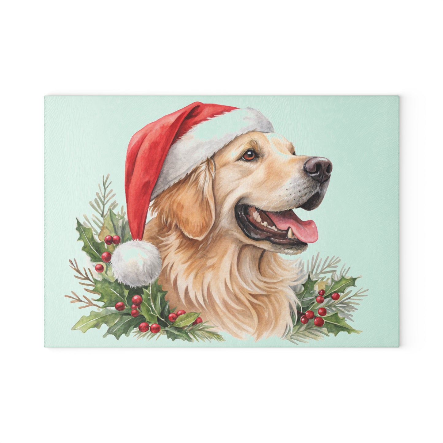 🐾🎅 Golden Retriever Christmas Cutting Board – Festive Holiday Cheer for Dog Lovers 🎄🐶