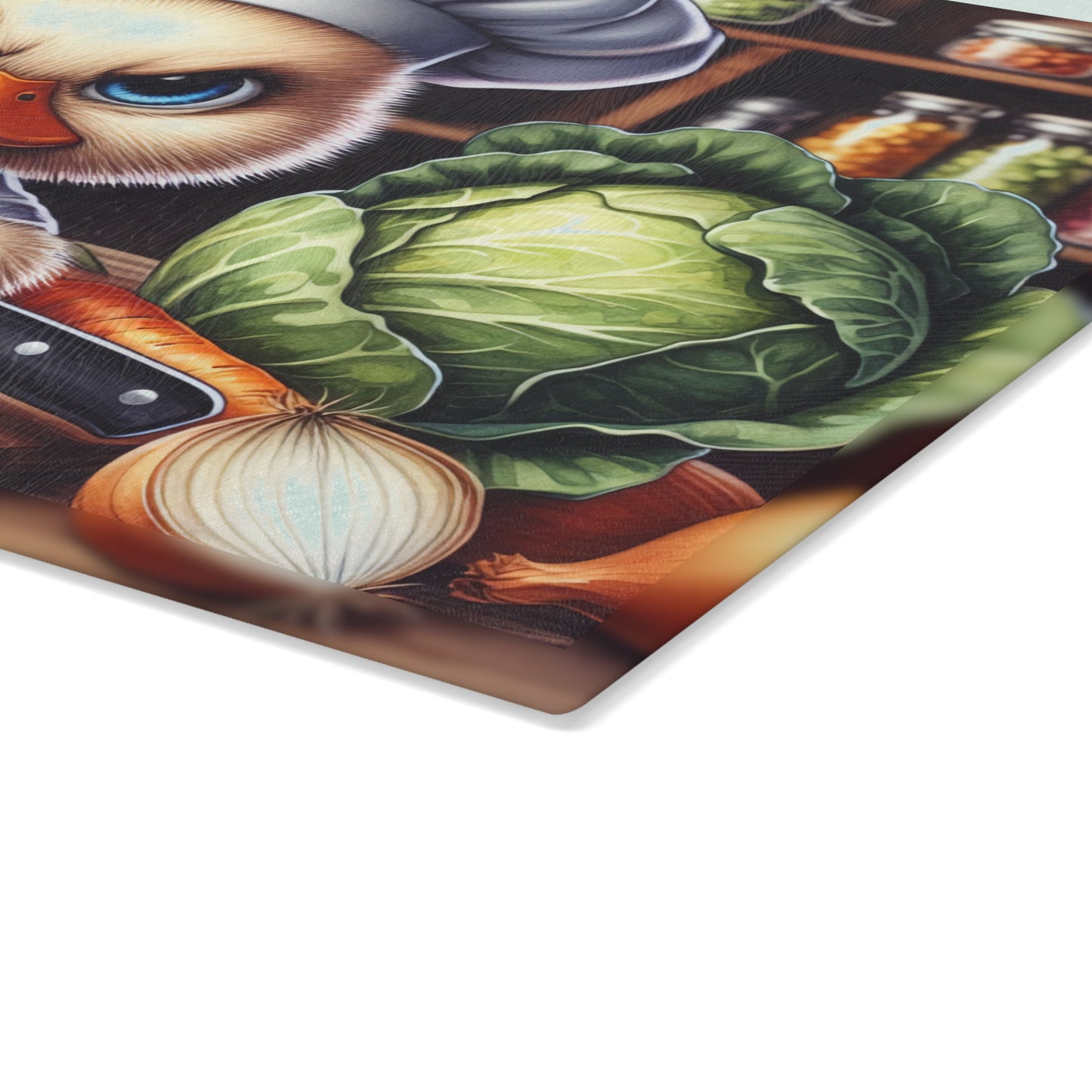 Don’t Duck With Me Glass Cutting Board – Funny Duck Chef Kitchen Art Display