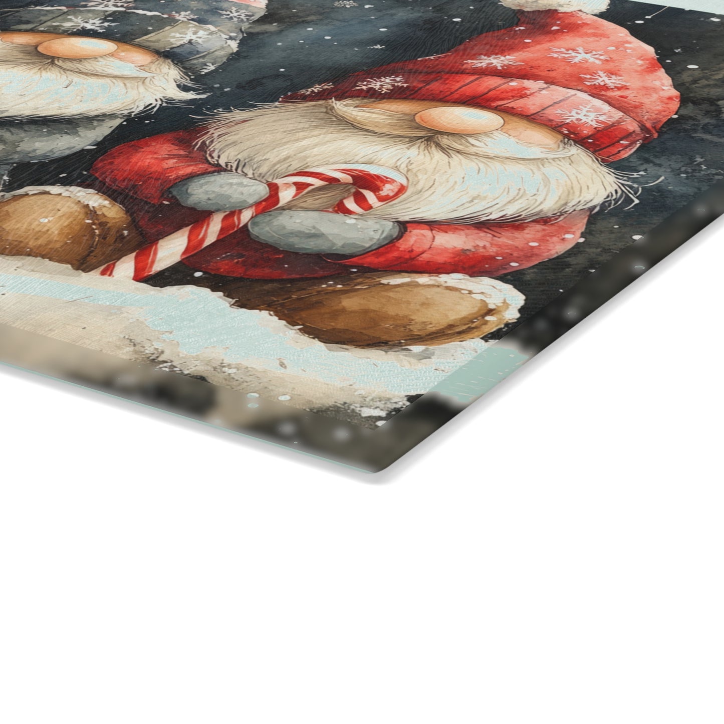 🍬 Candy Cane Christmas Gnome Cutting Board – Sweet Winter Fun with Festive Friends in the Snow 🎅❄️