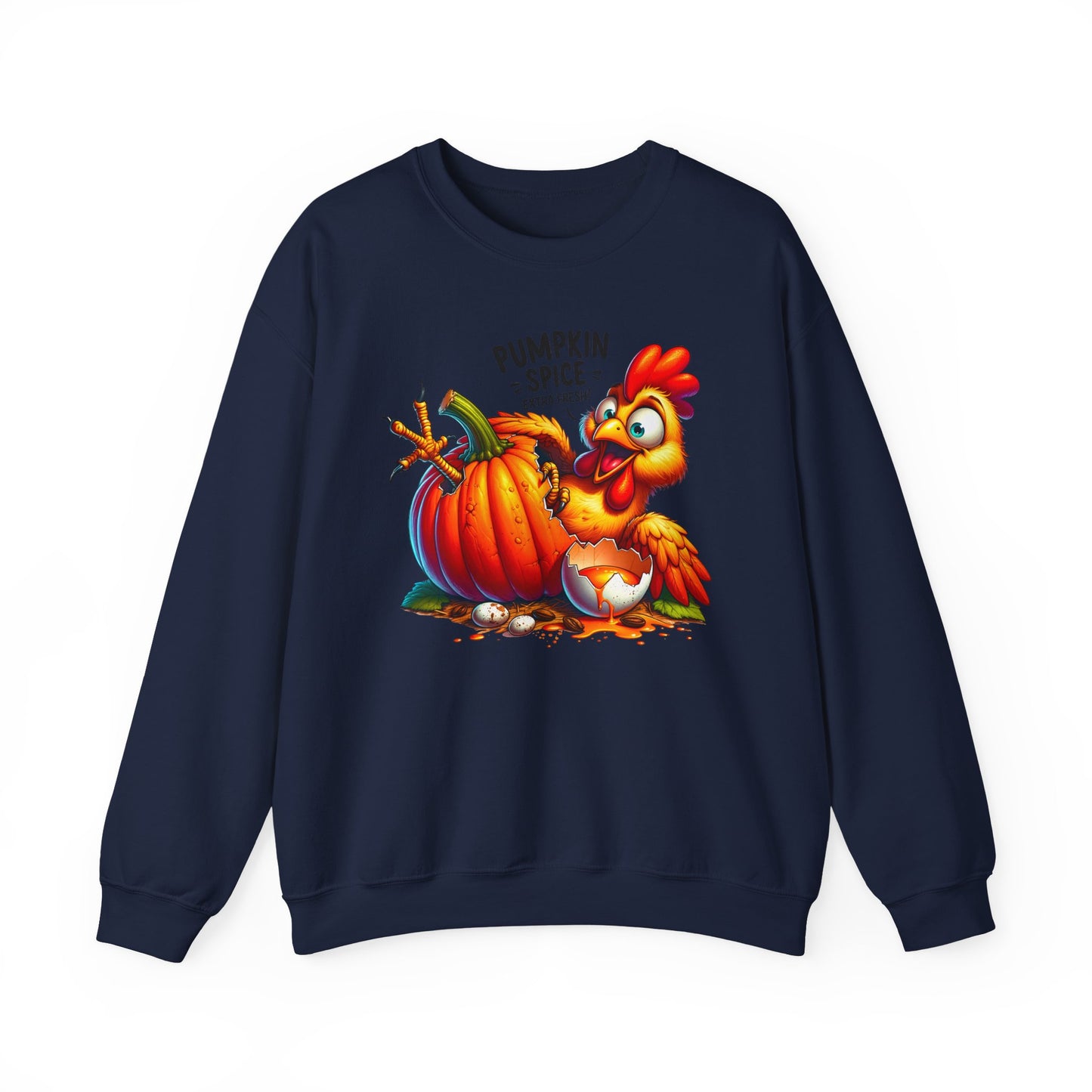 🎃🐔 Pumpkin Spice Chicken Sweatshirt – Funny Fall Extra Fresh Design 🍂