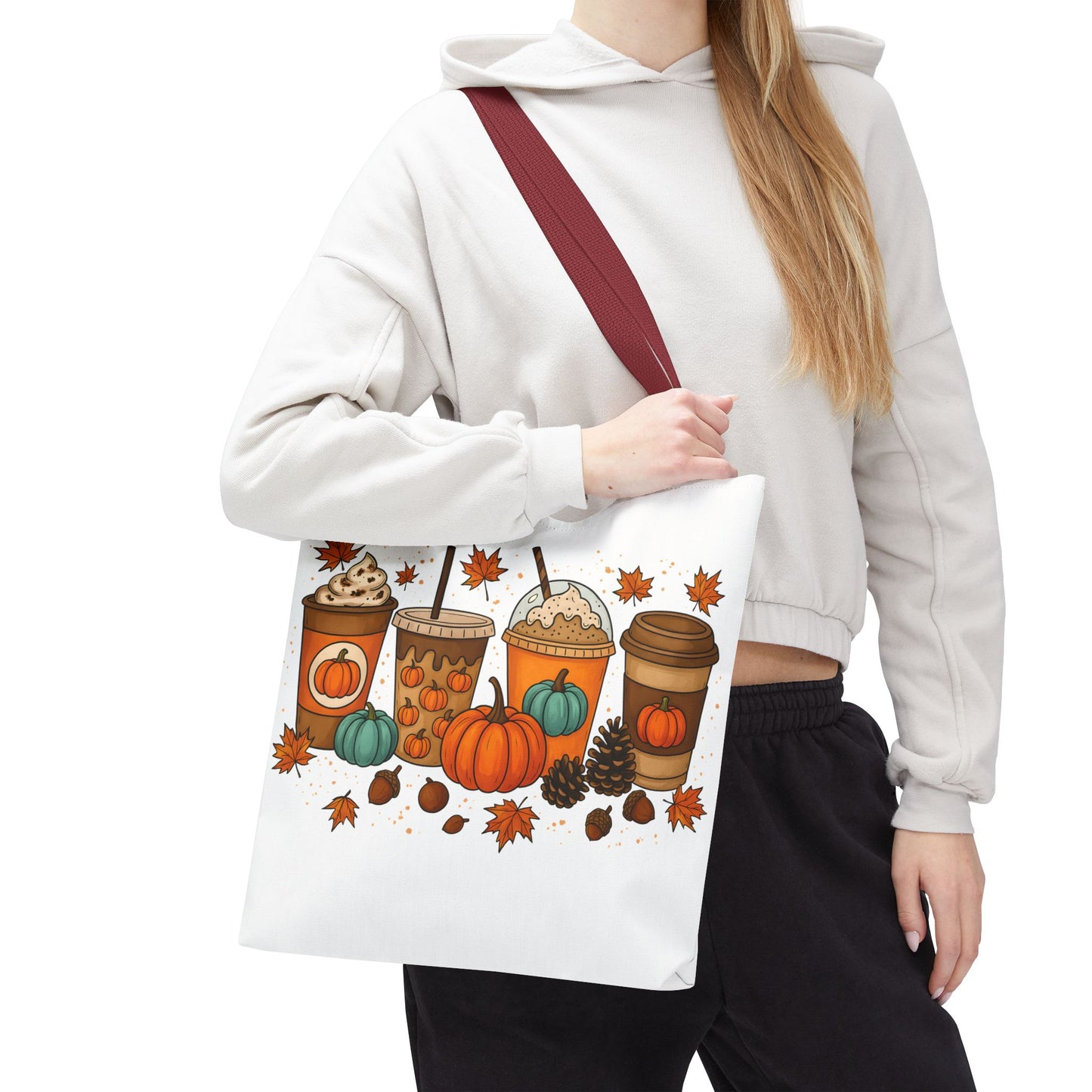 🎃 Pumpkin Spice Vibes Tote Bag – Sippin’ Cozy Fall in Style ☕🍂