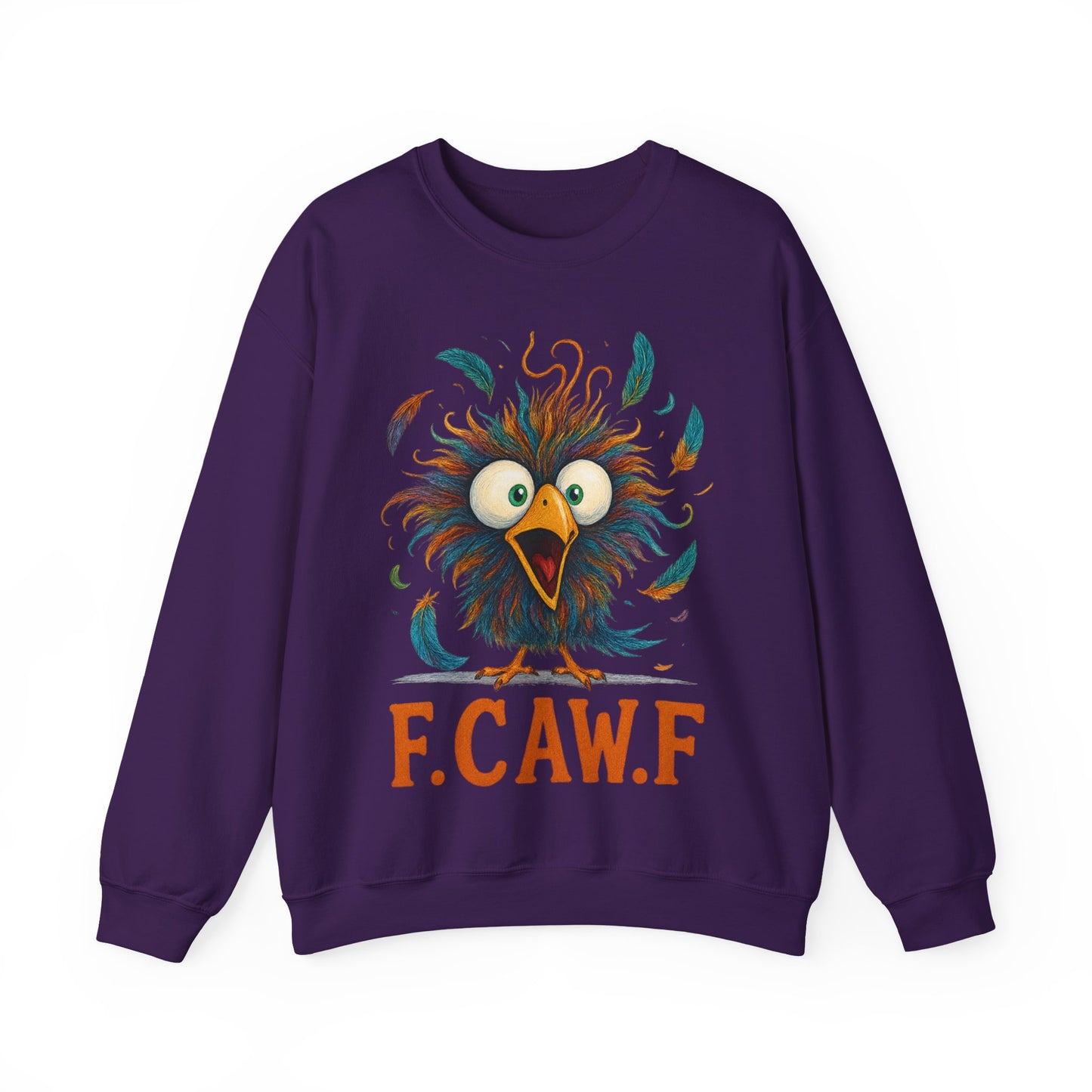 🍂🪽 F.CAW.F Funny Bird Sweatshirt – Quirky Fowl Humor for Everyday Laughs