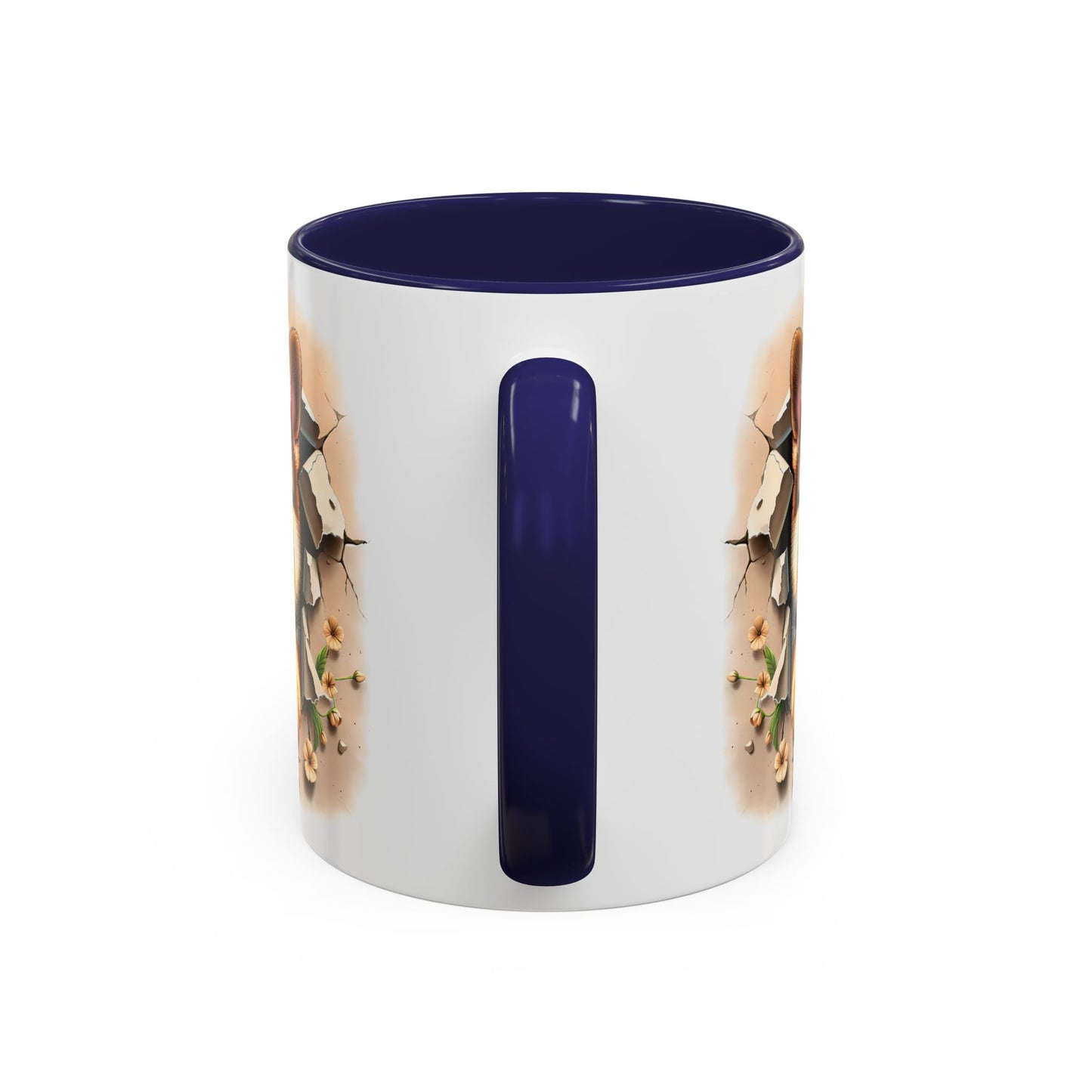 🐾☕ German Shepherd Puppy Peek Accent Mug – Loyal Pup Lover Gift ✨🖤