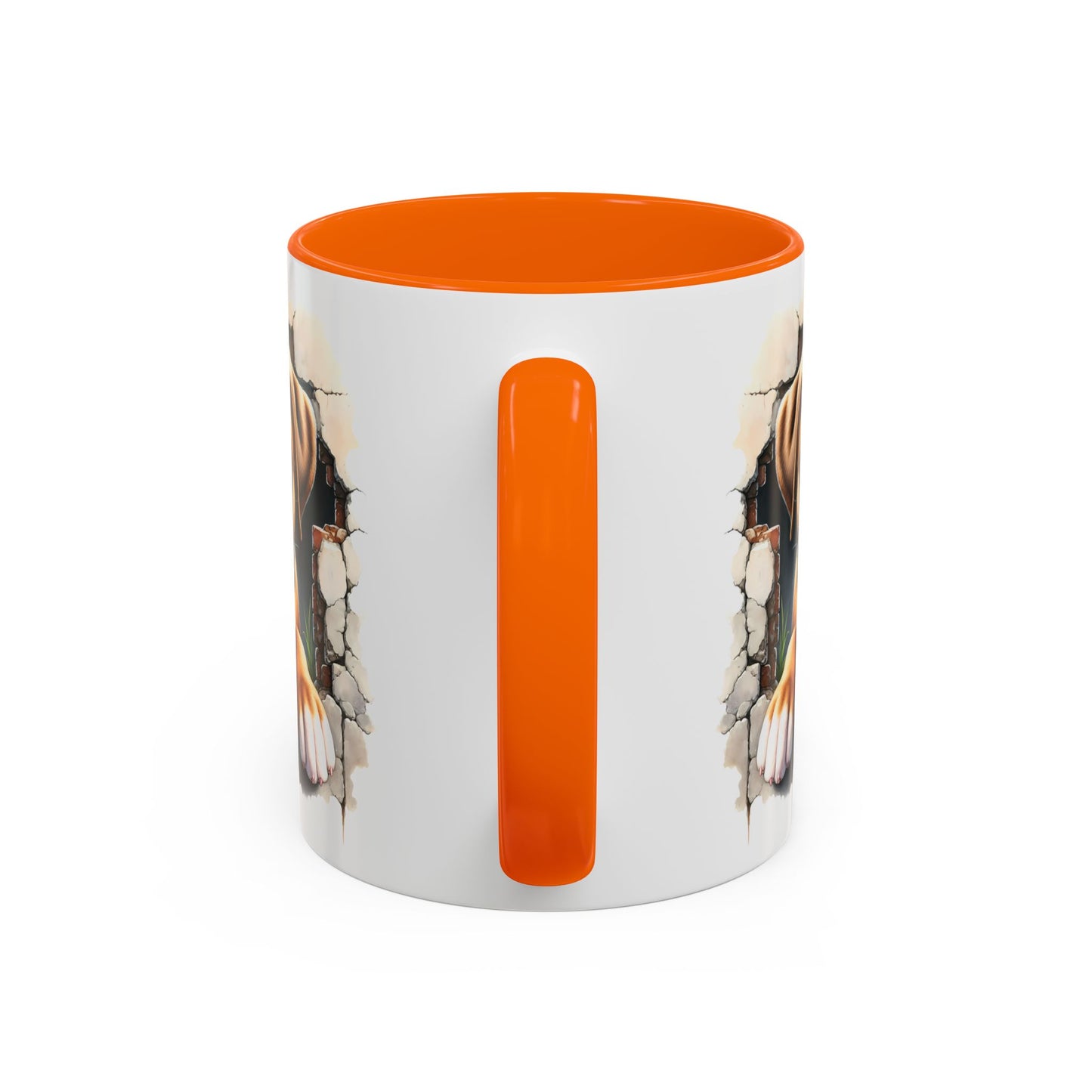 🐶☕ Boxer Puppy Peek Accent Mug – Adorable Dog Lover Gift ✨💛