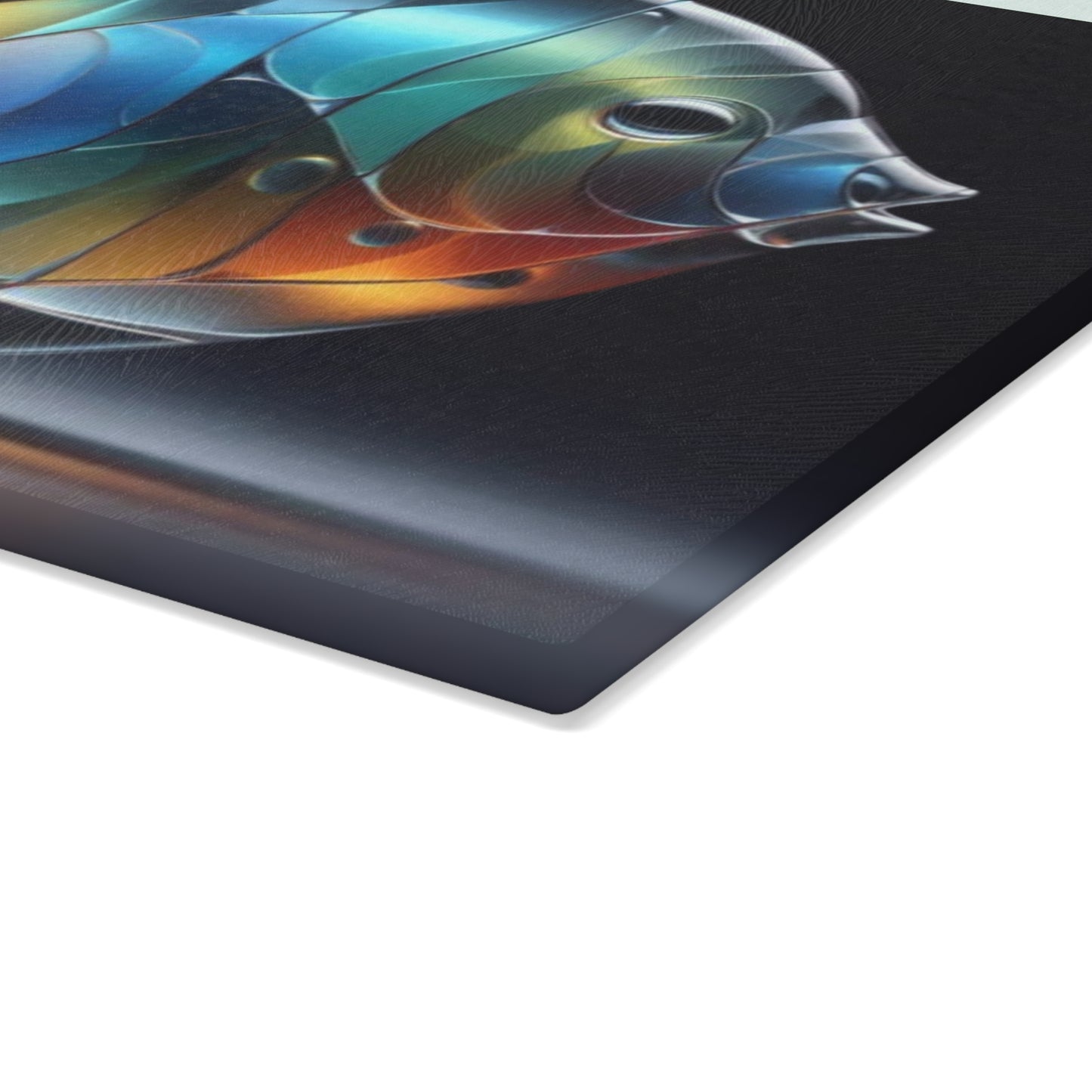 Glass-Style Saltwater Angelfish Glass Cutting Board – Elegant Ocean Kitchen Art | Tempered Glass Charcuterie & Prep Board