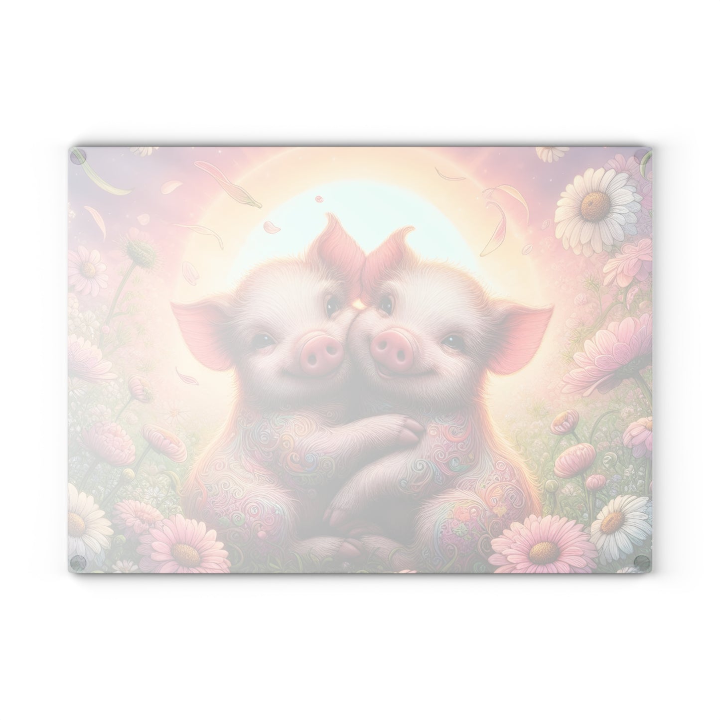 🐷🌸 Piglet Pals Cutting Board – Whimsical Farmhouse Charm for Your Kitchen 🌞
