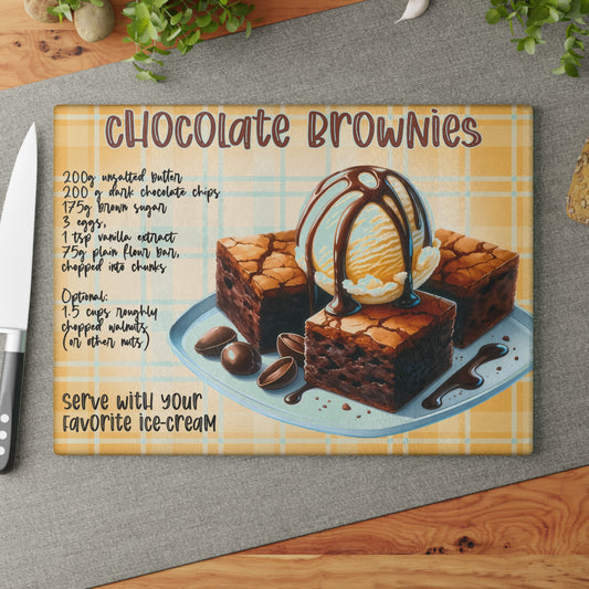 🍫 Chocolate Brownies Recipe Cutting Board – Decadent Treats for the Sweet at Heart