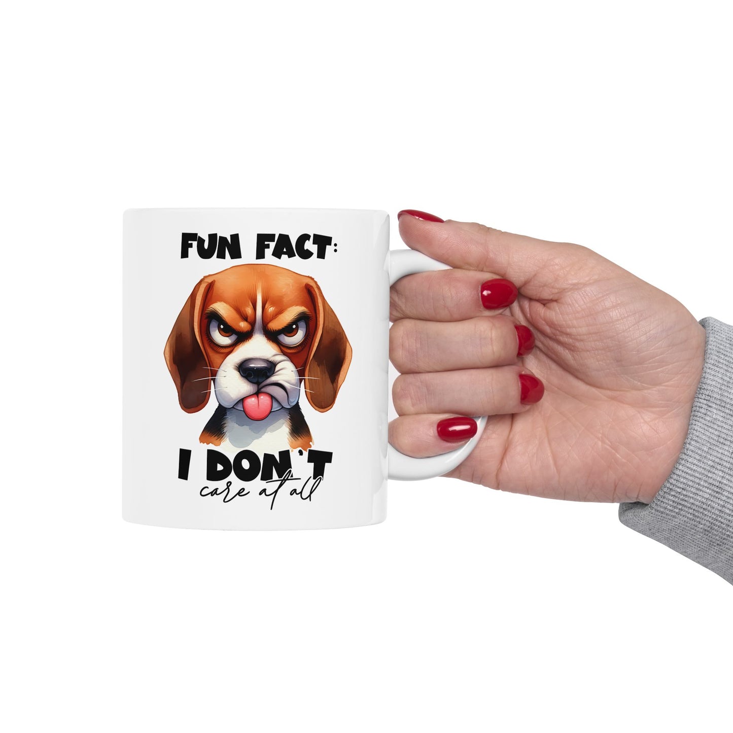 Dato curioso: No me importa nada – Taza atrevida para amantes sarcásticos de los animales