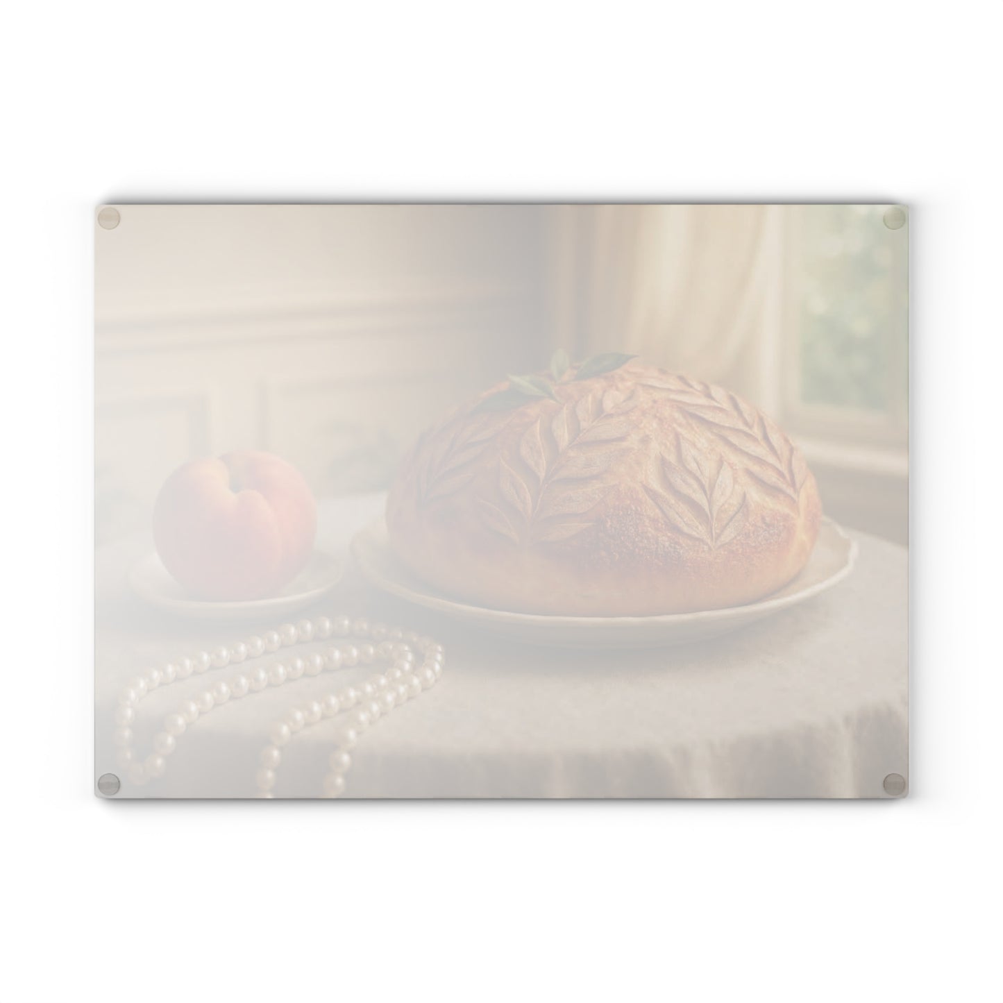 🍞 Ophelia Sourdough Bread – Vintage Bakery Art Tempered Glass Cutting Board