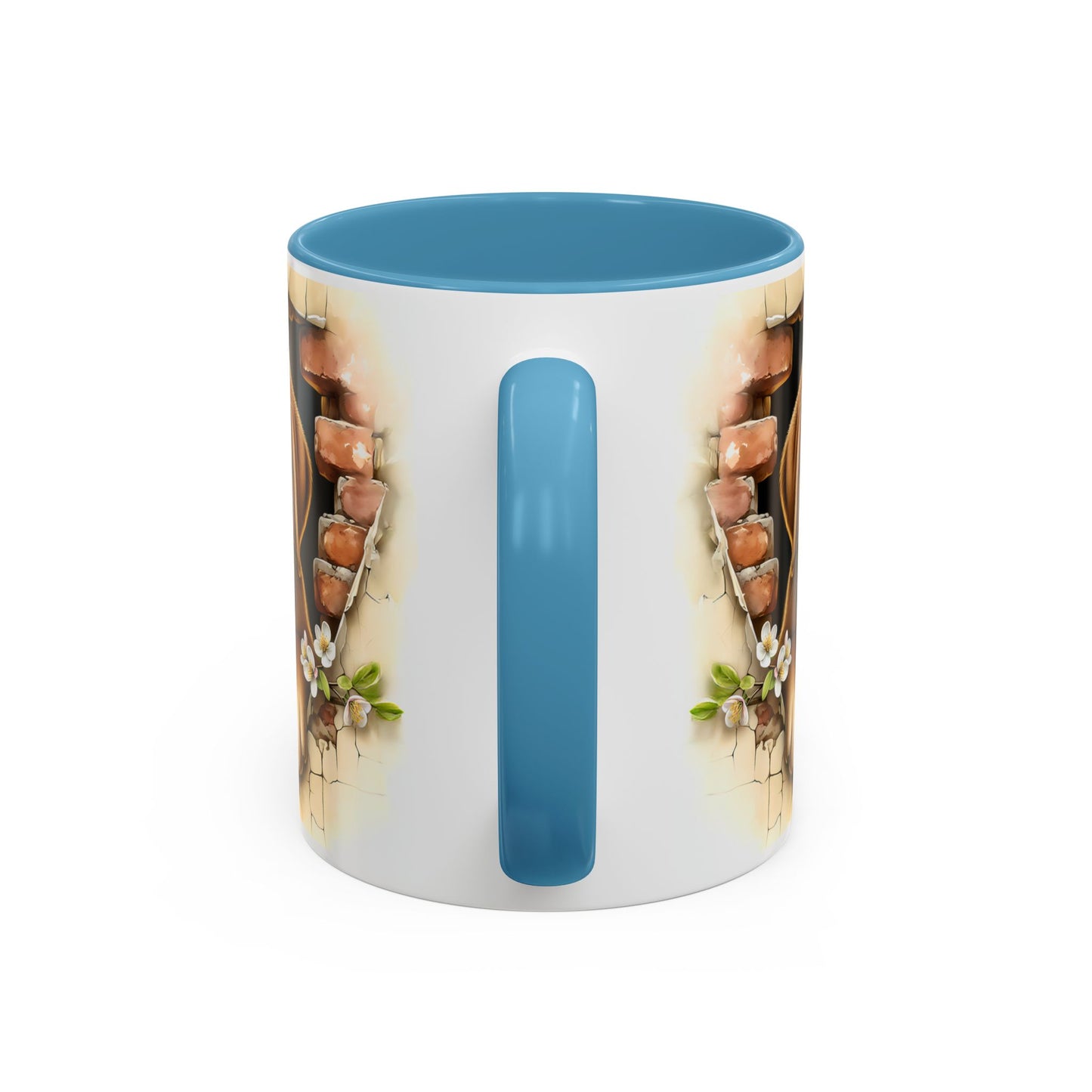 🐶☕ Labrador Puppy Peek Accent Mug – Sweet Yellow Lab Lover Gift ✨💛