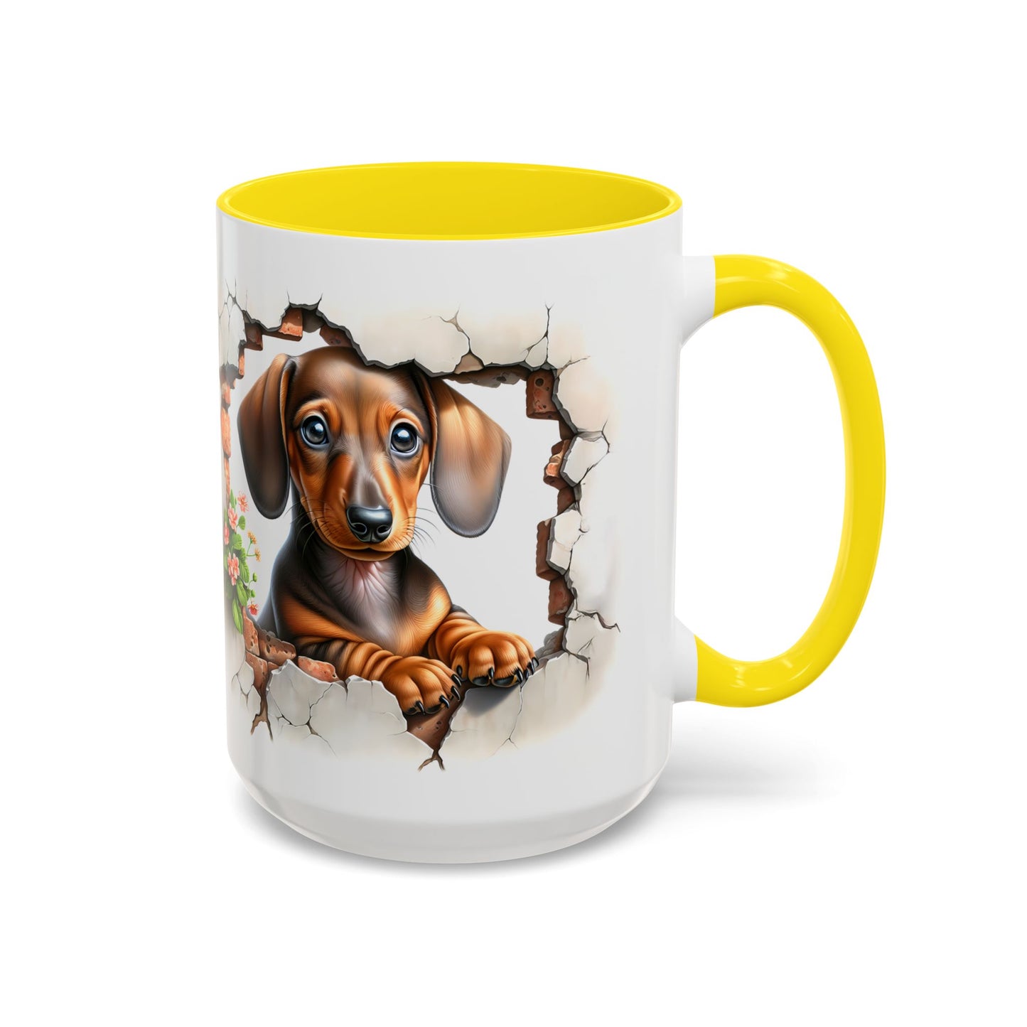 🐾🌭 Dachshund Puppy Accent Mug – Adorable Doxie Coffee Cup ☕❤️