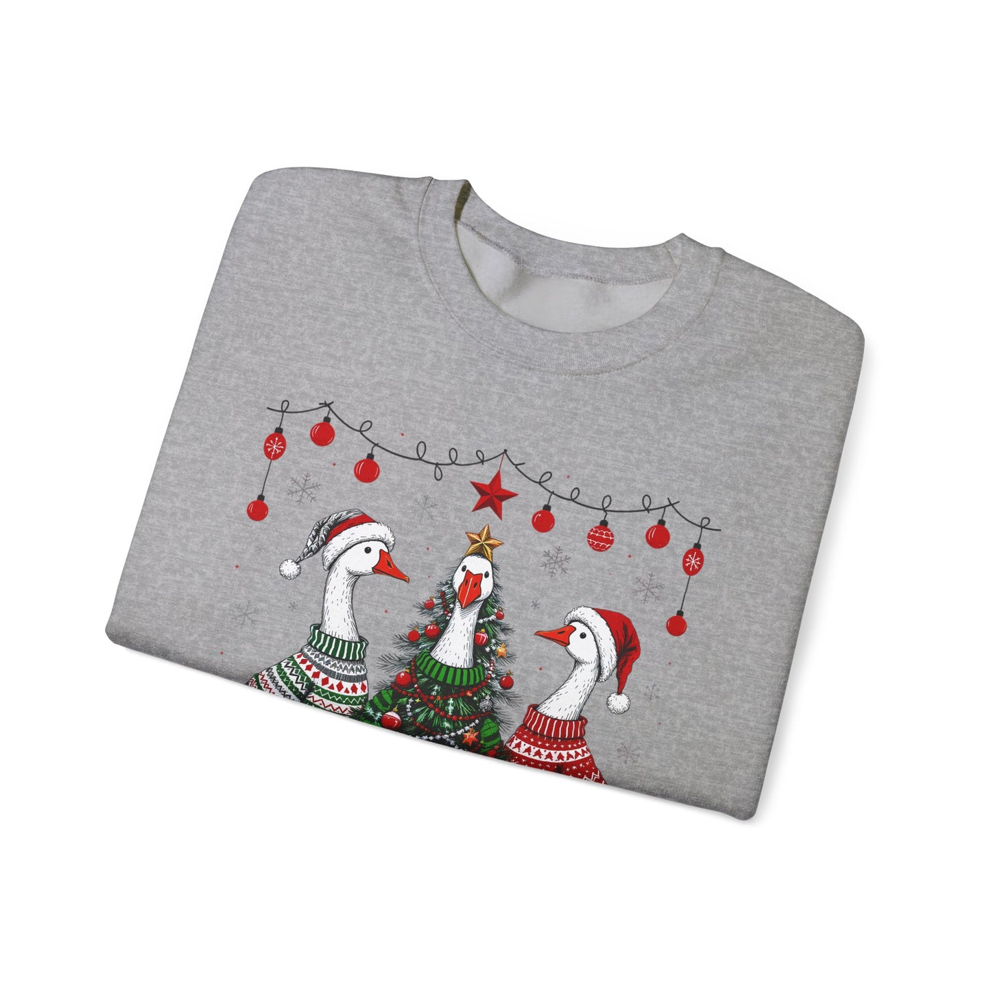 🎄🪿 Goosemas Sweater Flock Sweatshirt – Festive Geese in Cozy Knits