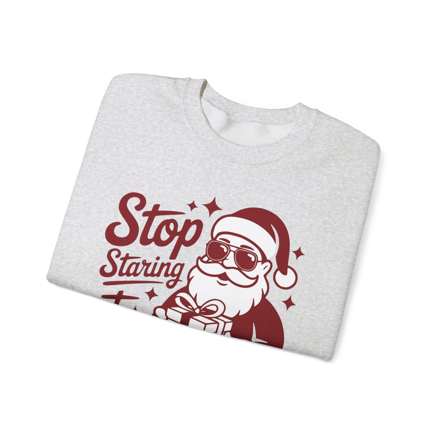 🎅🤣 Stop Staring at My Package Sweatshirt – Funny Santa Holiday Pullover