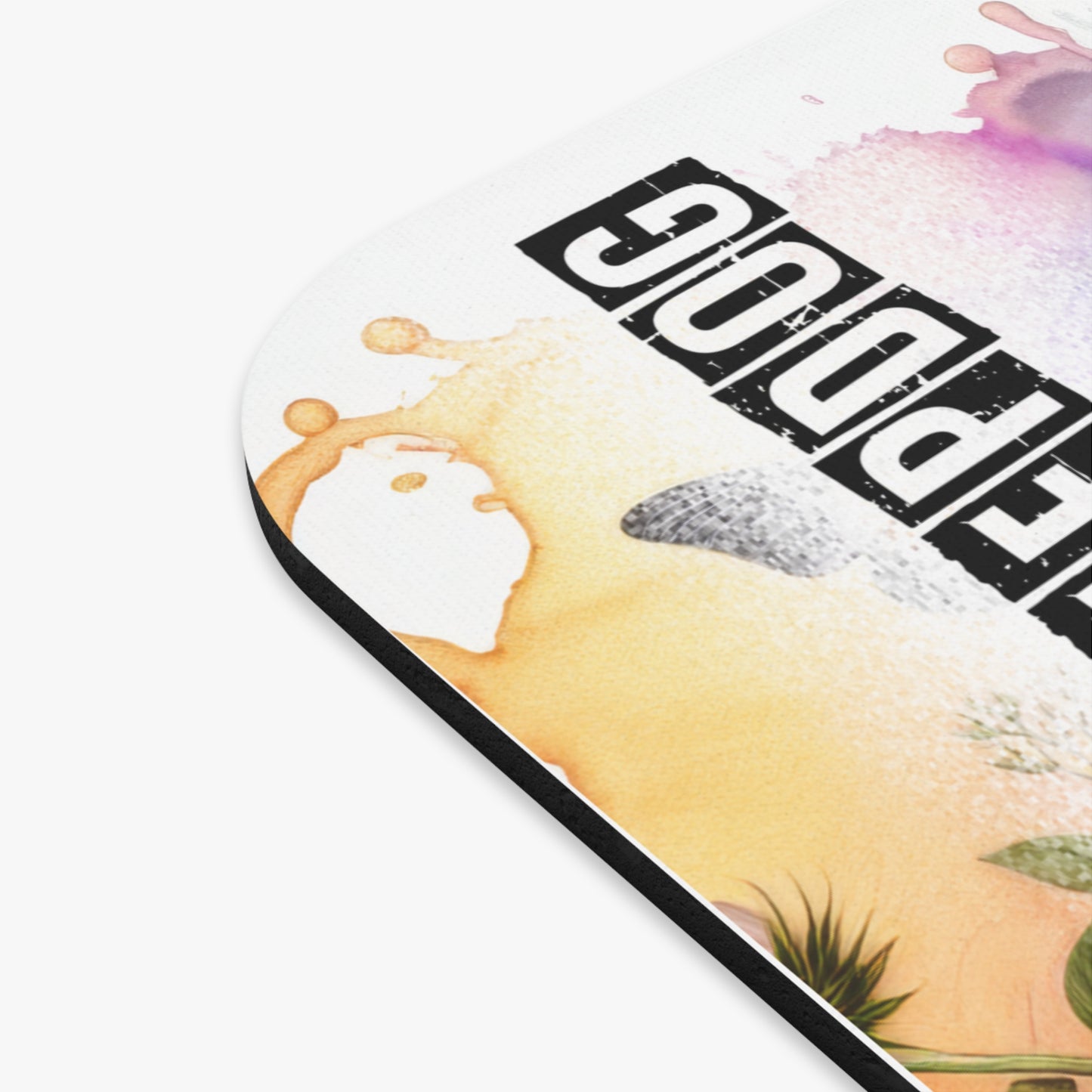 🖱️🐑🌻 Old English Sheepdog Mouse Pad – Fluffy OES with Sunflowers & Garden Florals