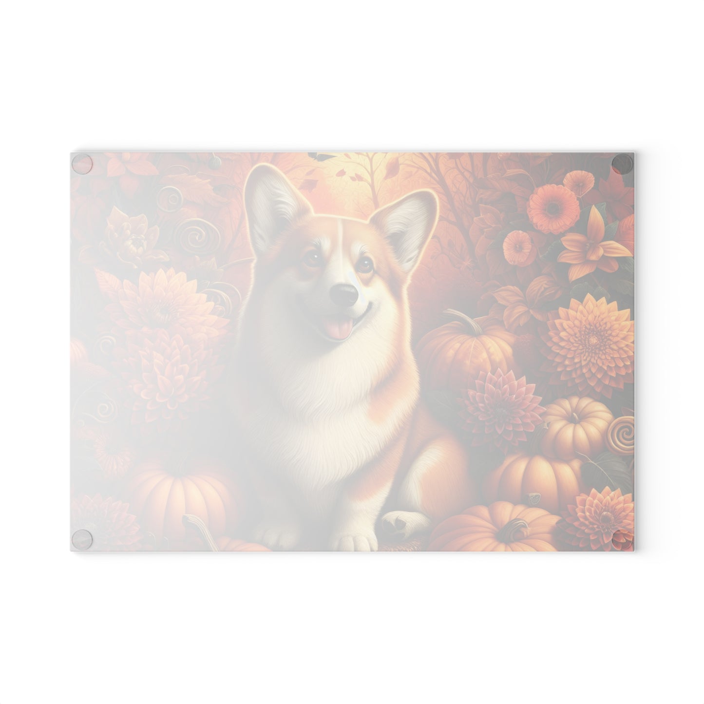 🍂🐾 Autumn Corgi Cutting Board – Cozy Fall Vibes for Your Kitchen 🎃