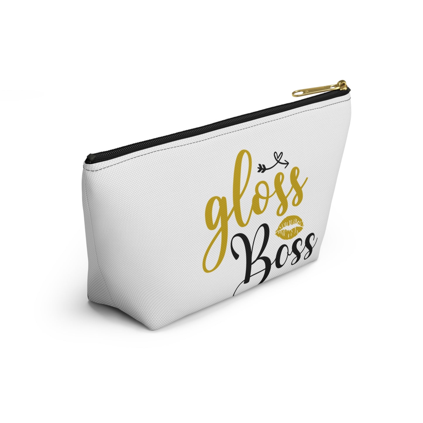 Accessory Pouch – "Gloss Boss" Yellow Makeup Bag