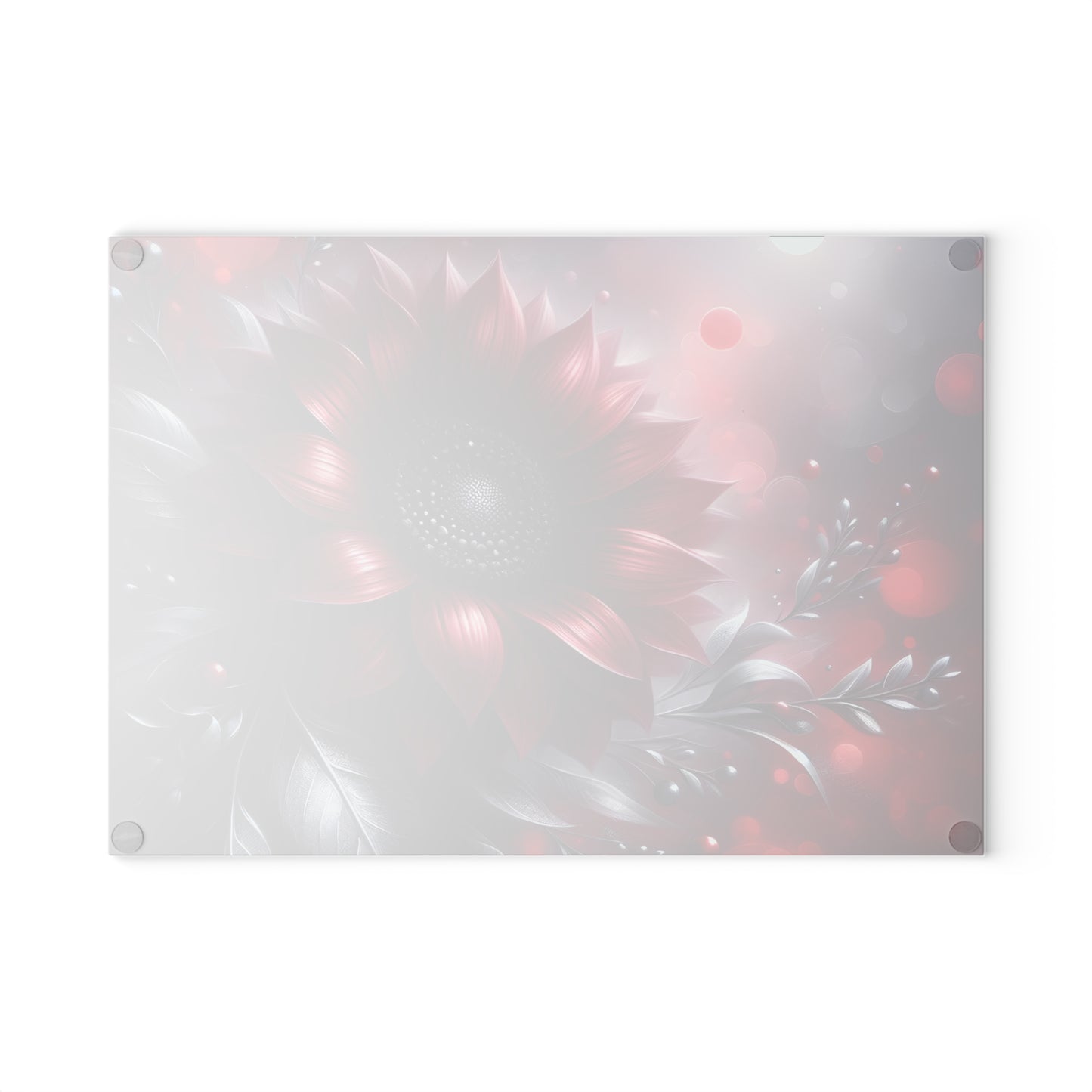 🌻🖤 Red and Black Sunflower Cutting Board – Bold Elegance for Your Kitchen 🌹