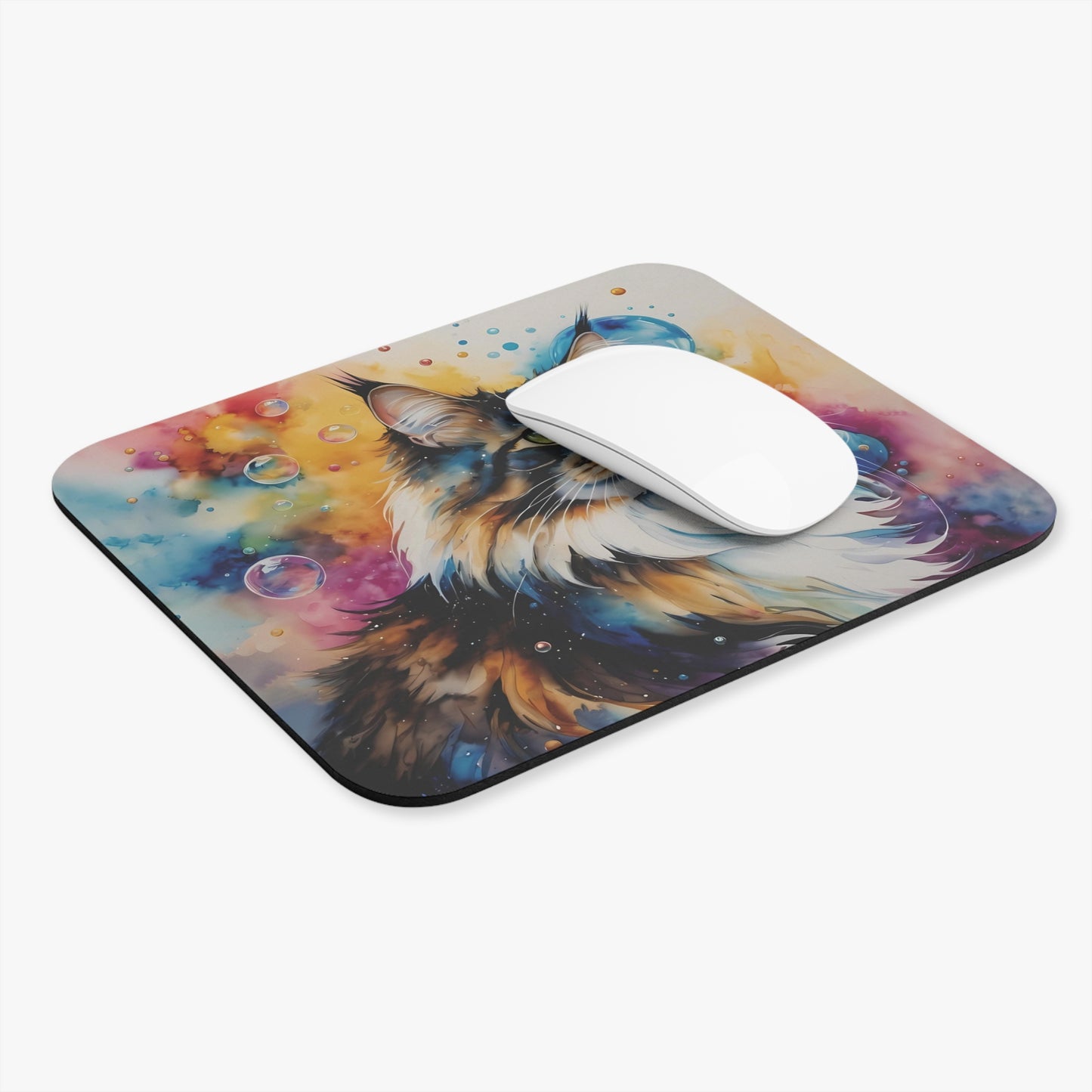 Alfombrilla de ratón con diseño de gato Maine Coon: un encanto felino majestuoso para tu escritorio