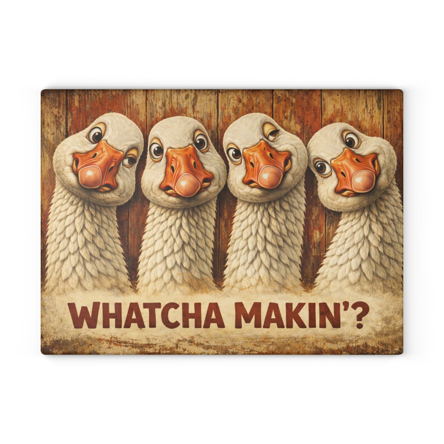 Whatcha Makin’? Glass Cutting Board – Funny Goose Farmhouse Kitchen Decor