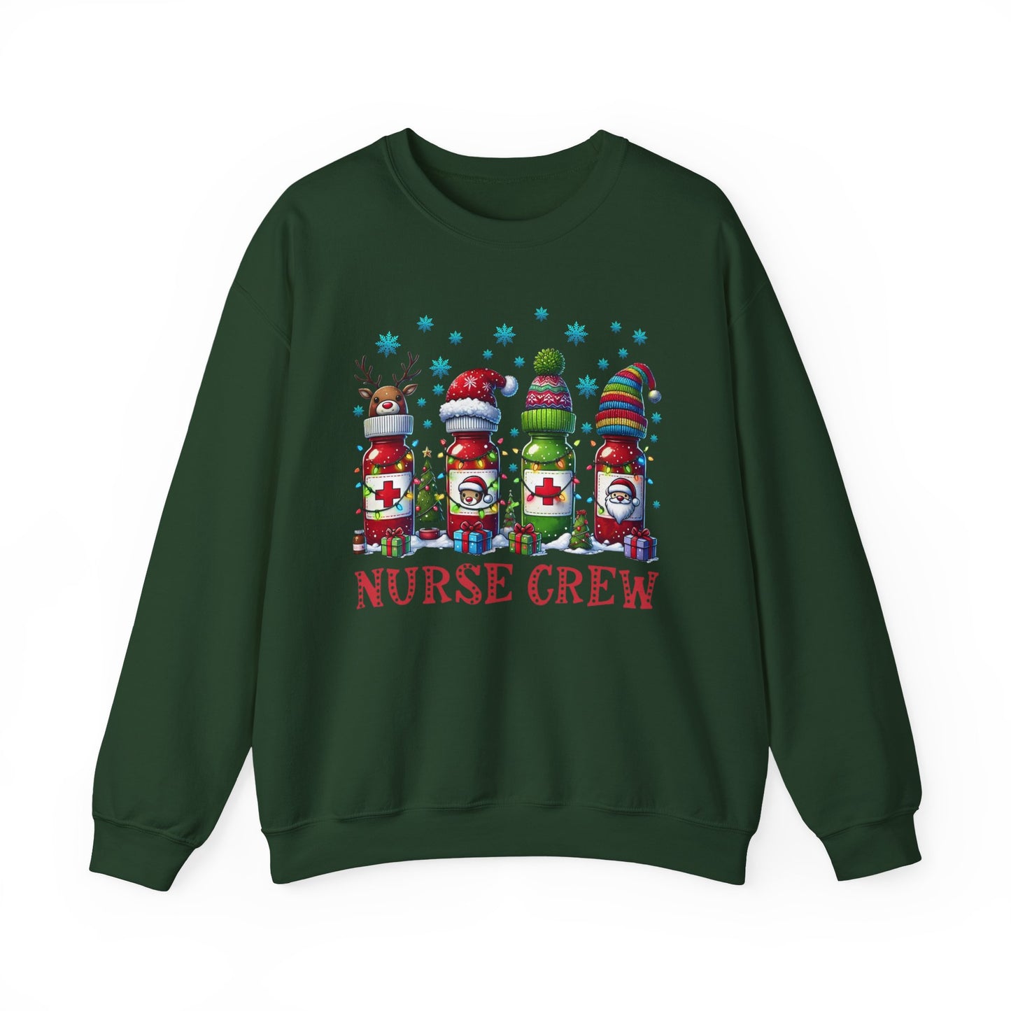🎄🩺 Nurse Crew Holiday Sweatshirt – Festive Crewneck for Healthcare Heroes